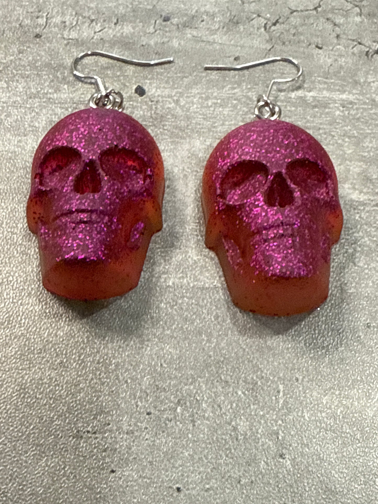 Glow-in-the-dark Skeleton Face Earrings