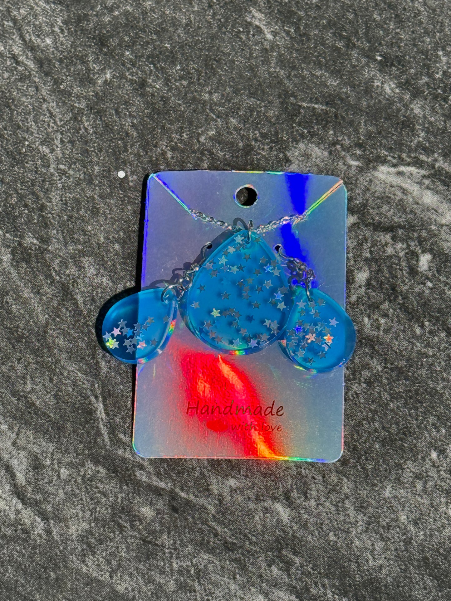 Resin Necklace and Earrings Set