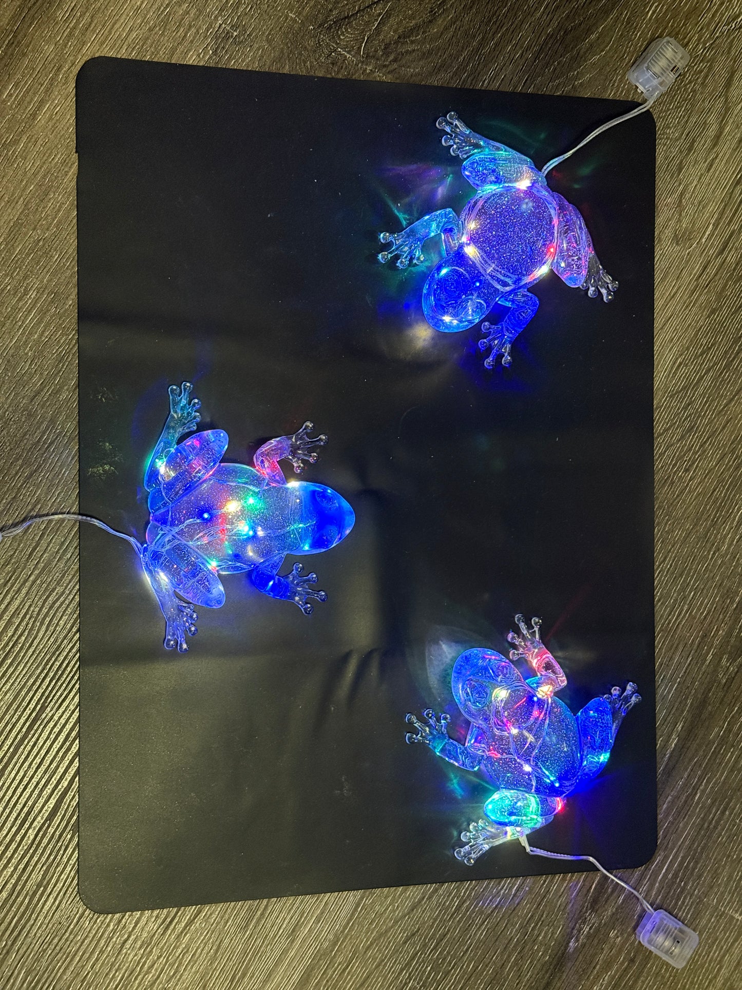 Frog Figurine with Fairy Lights
