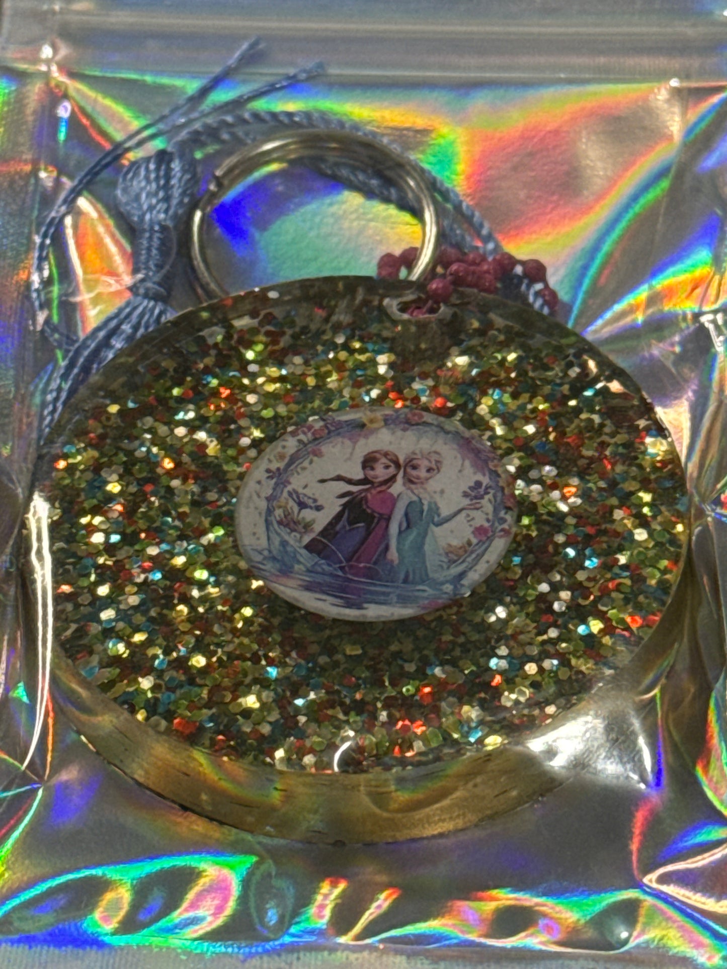 Glitter Disney Keychains w/ Tassels