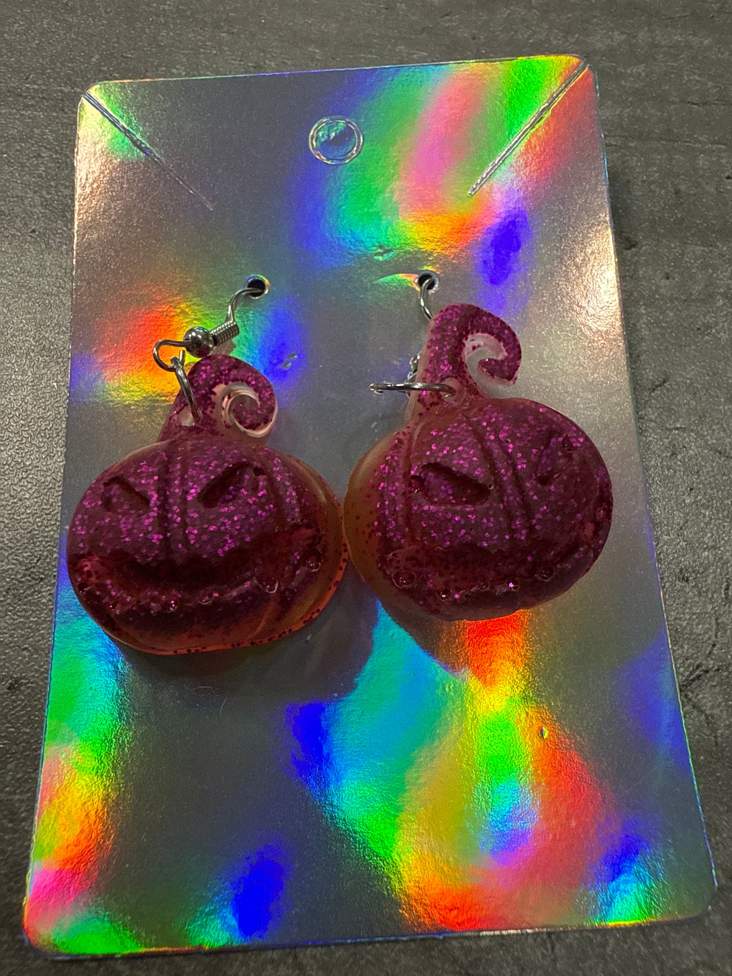 Glow-in-the-dark Pumpkin Earrings
