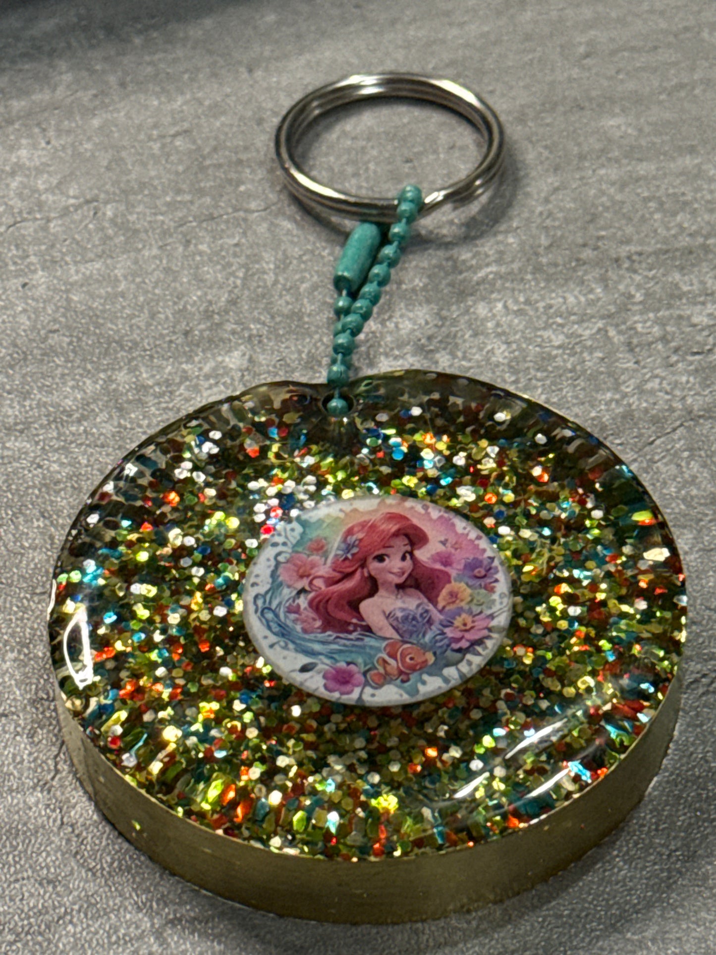 Glitter Disney Keychains