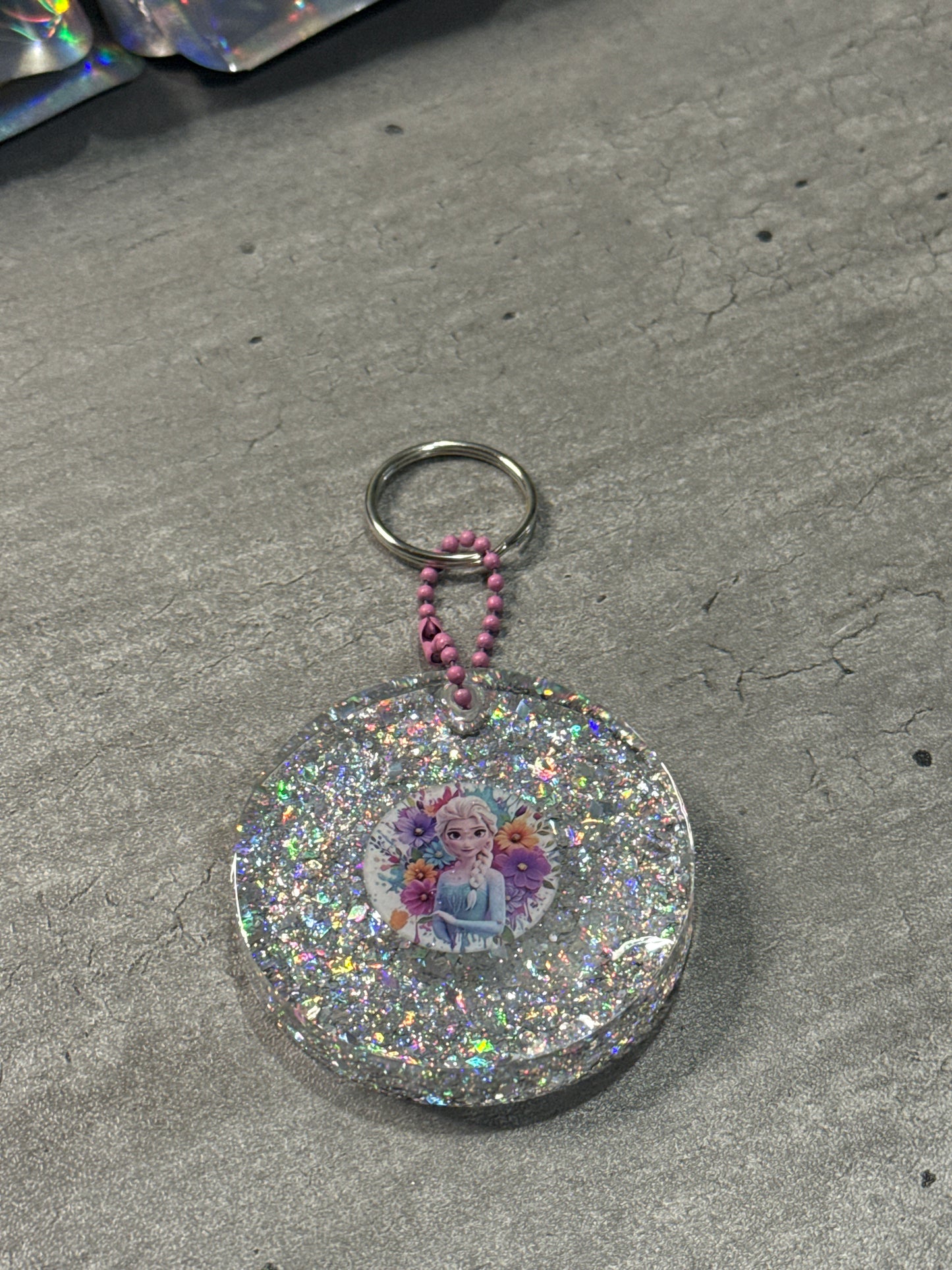 Glitter Disney Keychains
