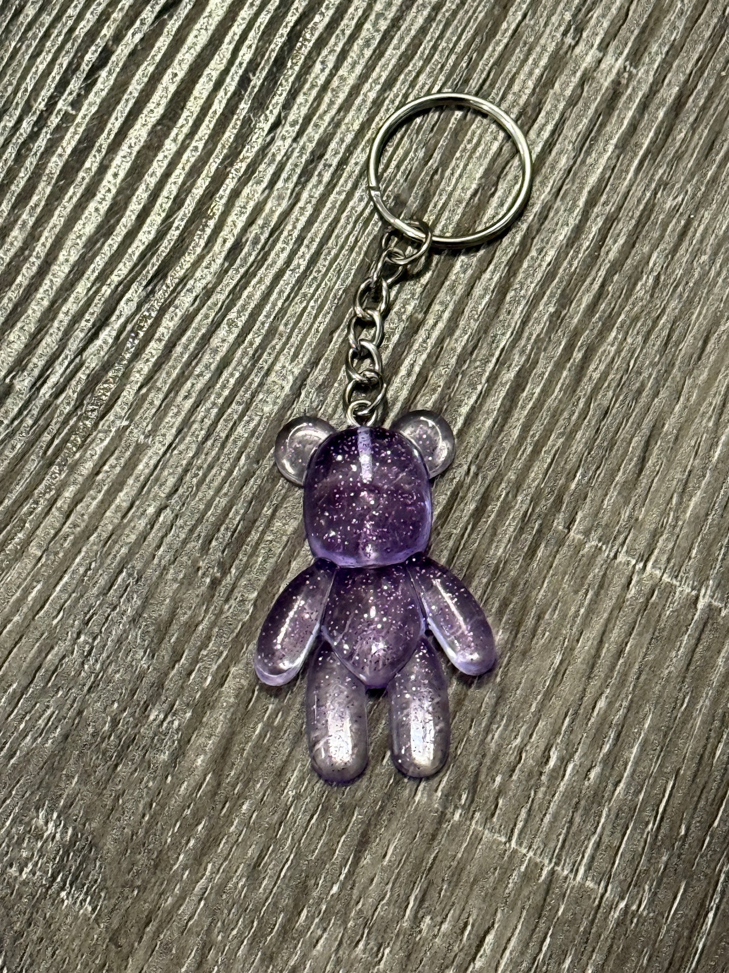 Glitter Bear Keychain