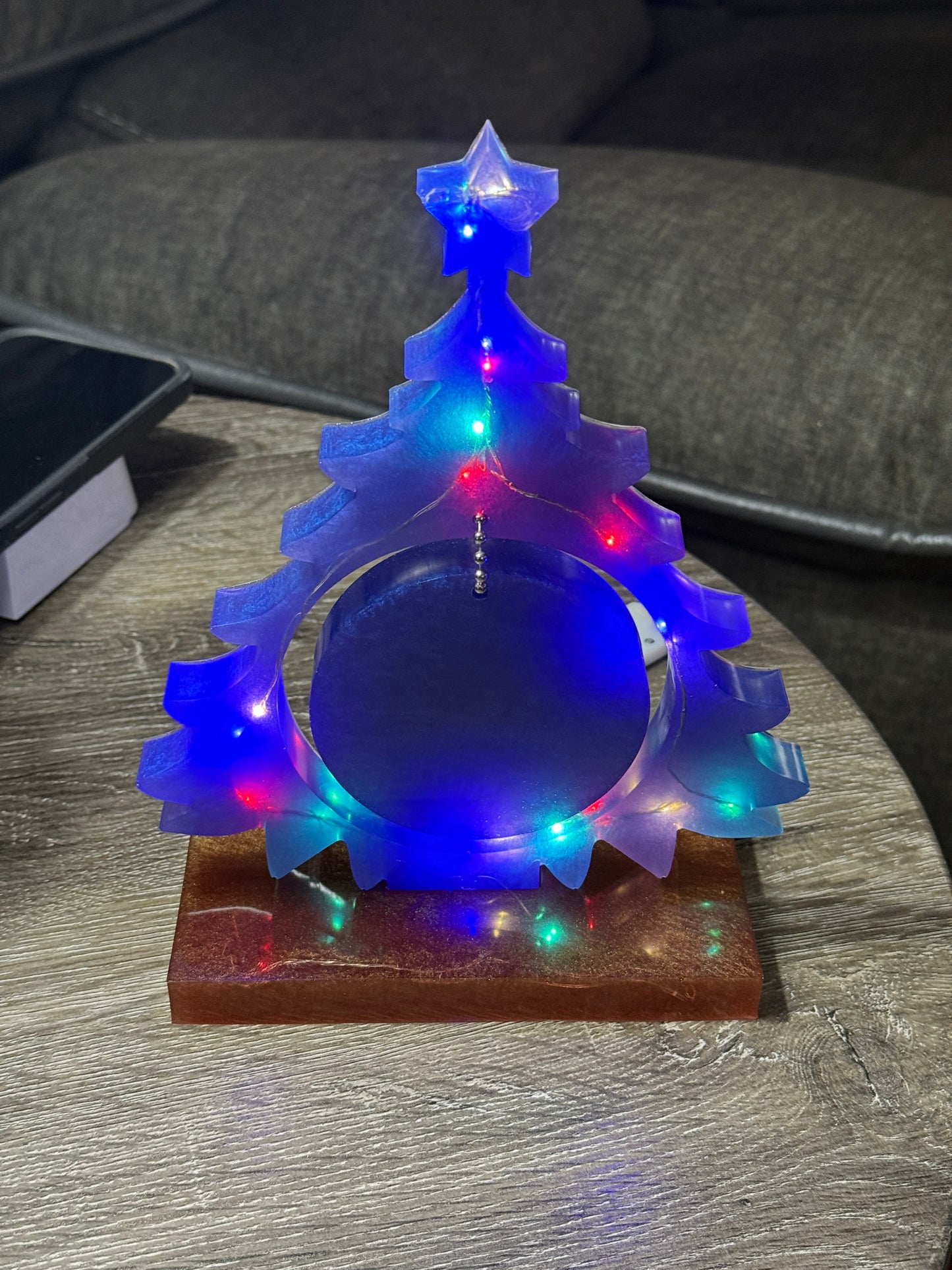 Christmas Tree w/ flashing LED lights and base lights