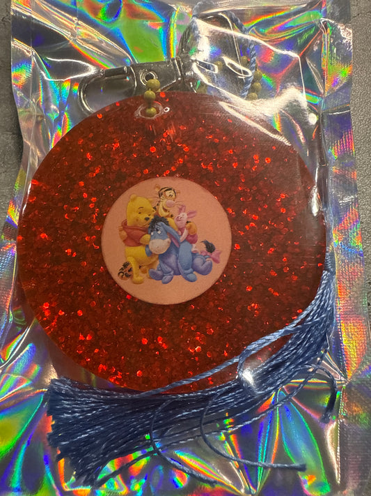 Winnie and Friends Keychain with Tassel