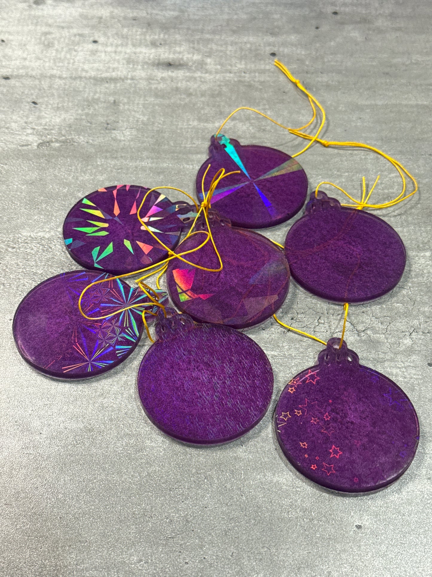 Holographic Christmas Ornaments