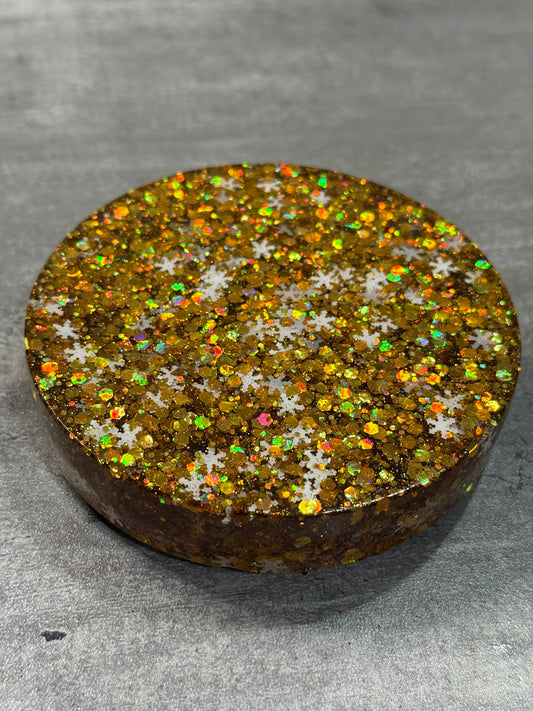 Christmas Coaster with Snowflakes