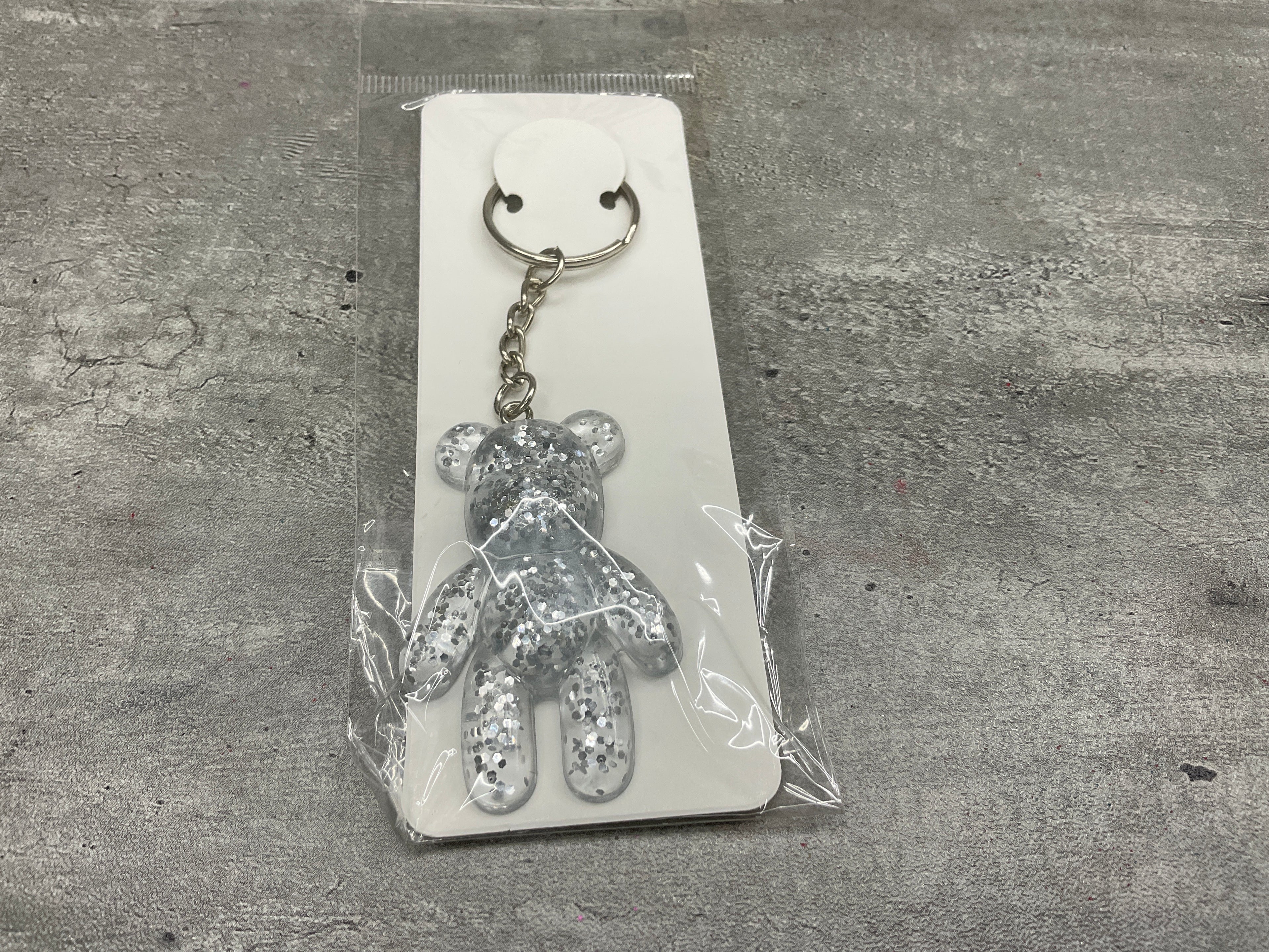 Glitter Bear Keychain