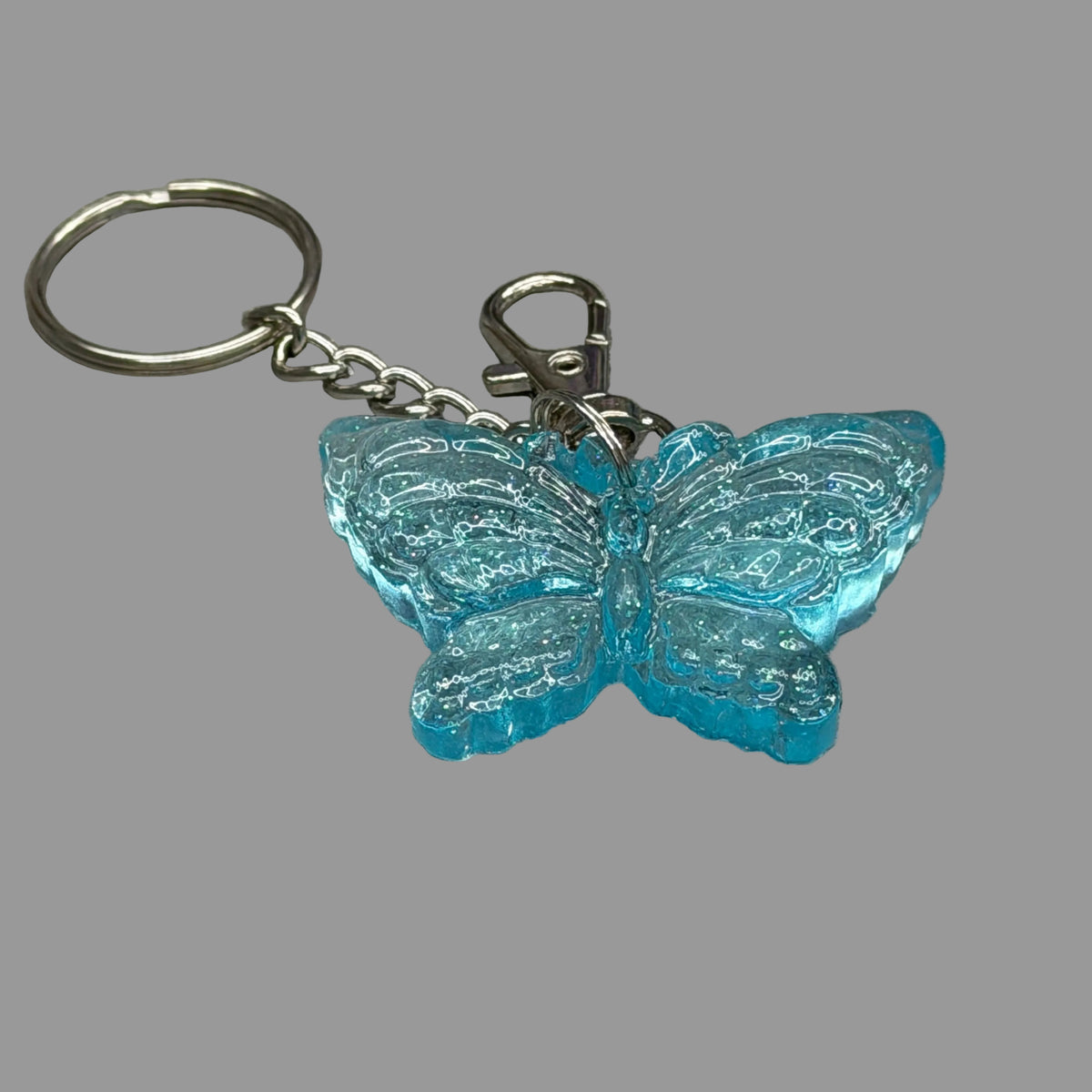 Resin Butterfly Keychain and Bag Charm (Holographic)