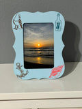 Sunset at Coquino Beach Park in Beach Themed Picture Frame