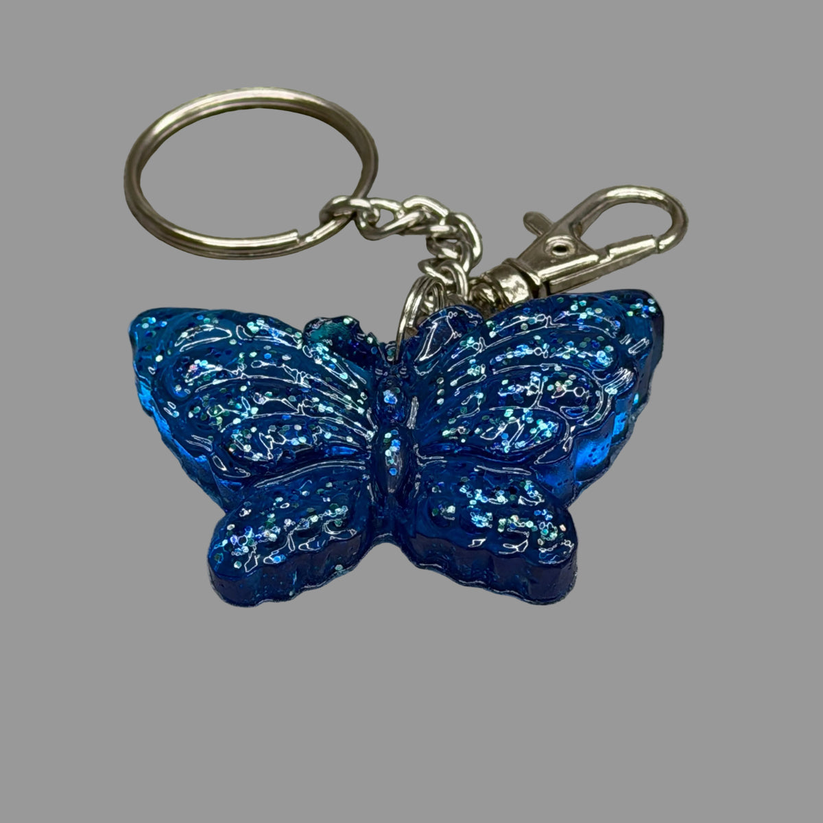 Resin Butterfly Keychain and Bag Charm (Holographic)