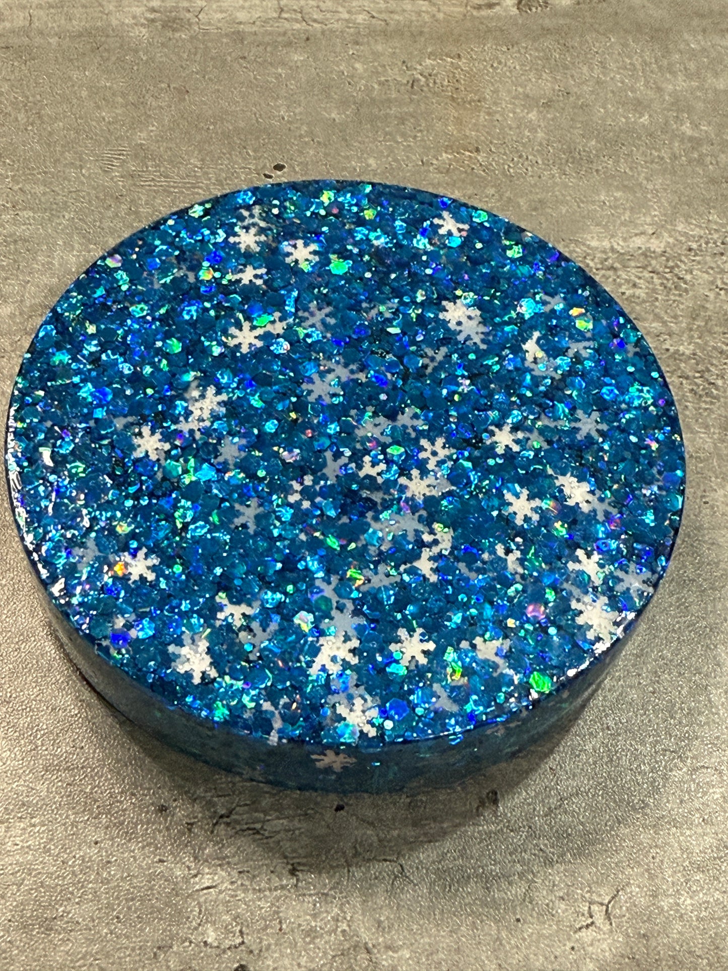 Christmas Coaster with Snowflakes