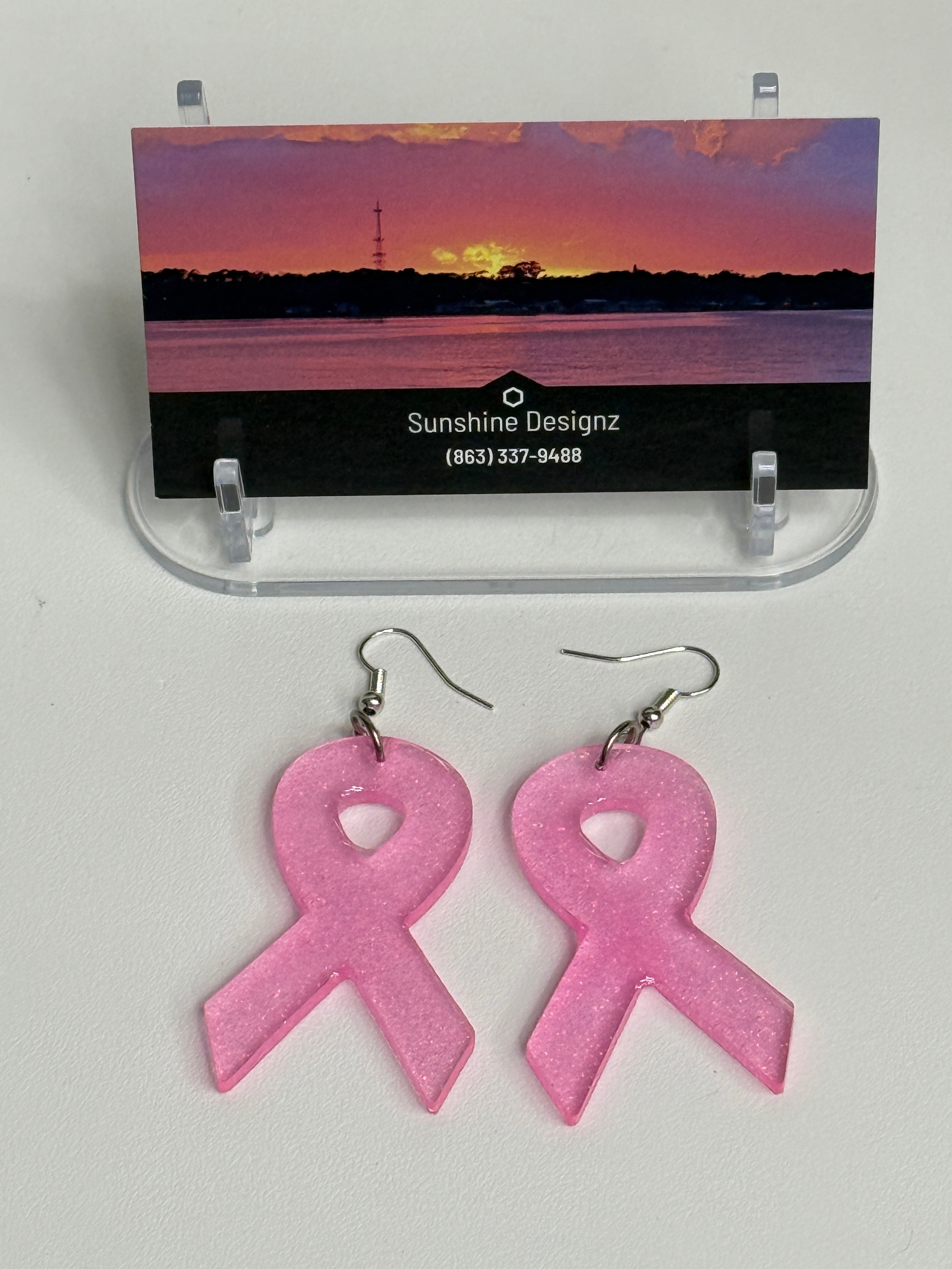 Cancer Awareness Resin Earrings