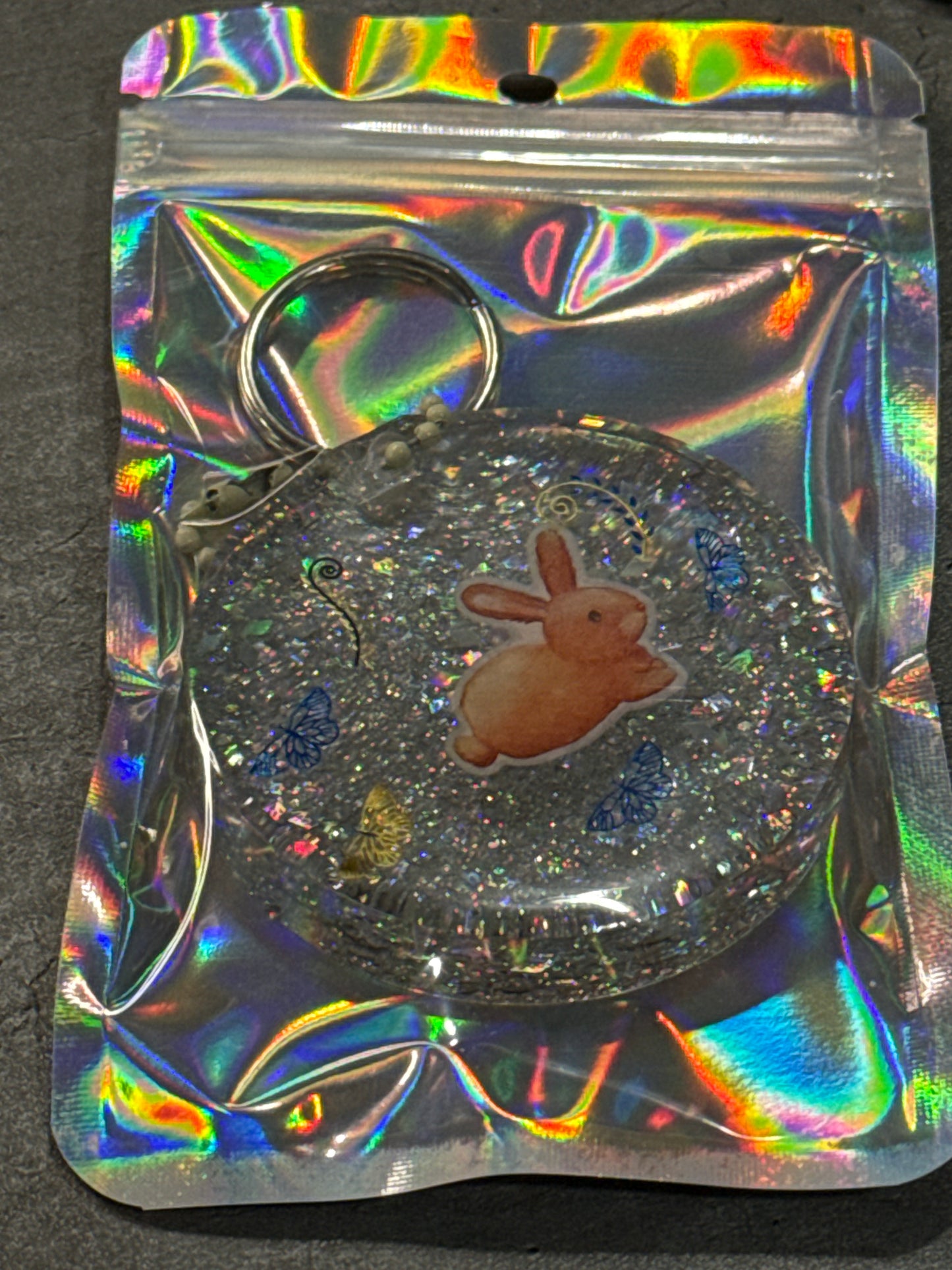 Glitter Farm Animals Keychains