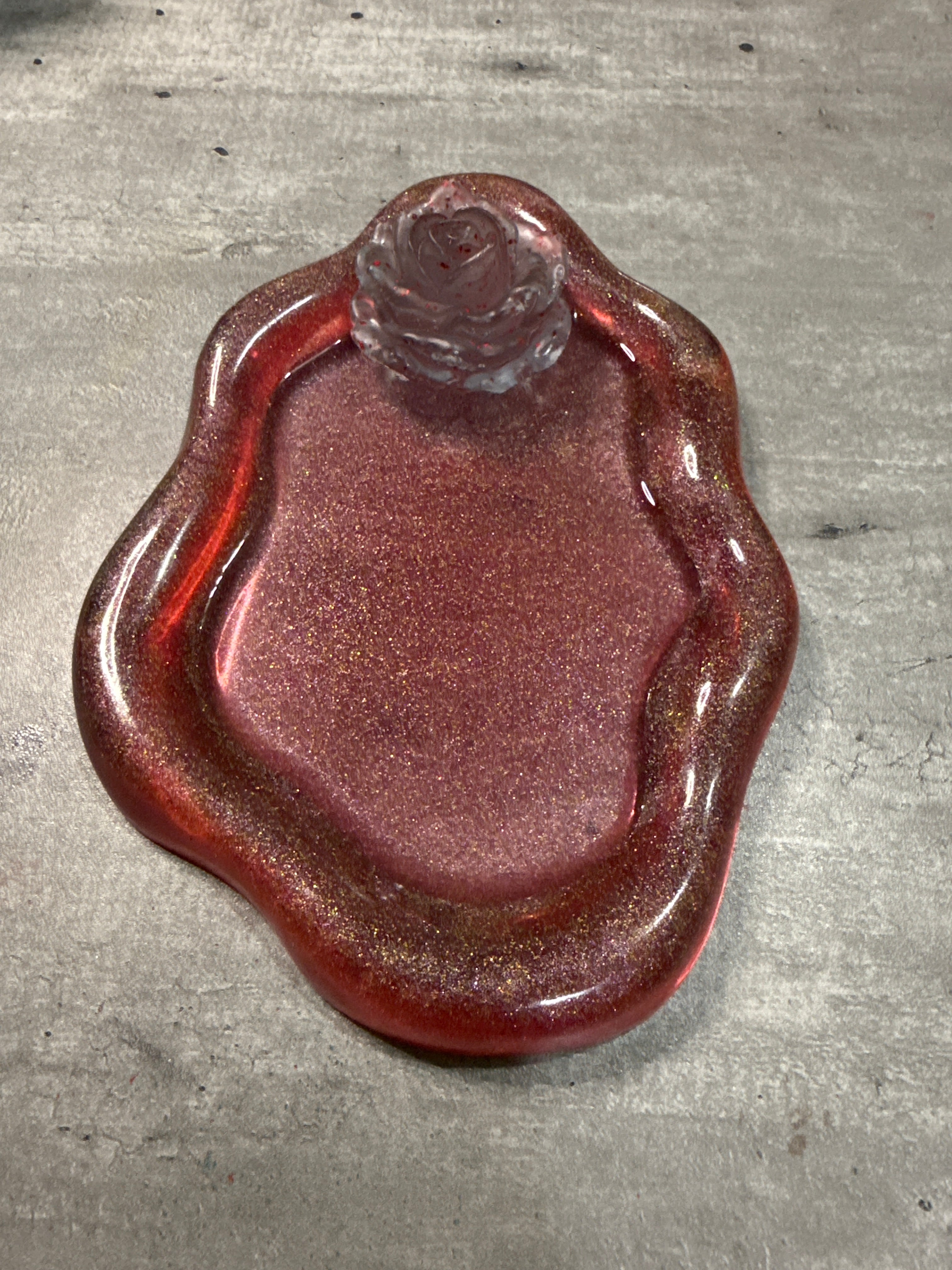 Rose Accented Trinket Tray