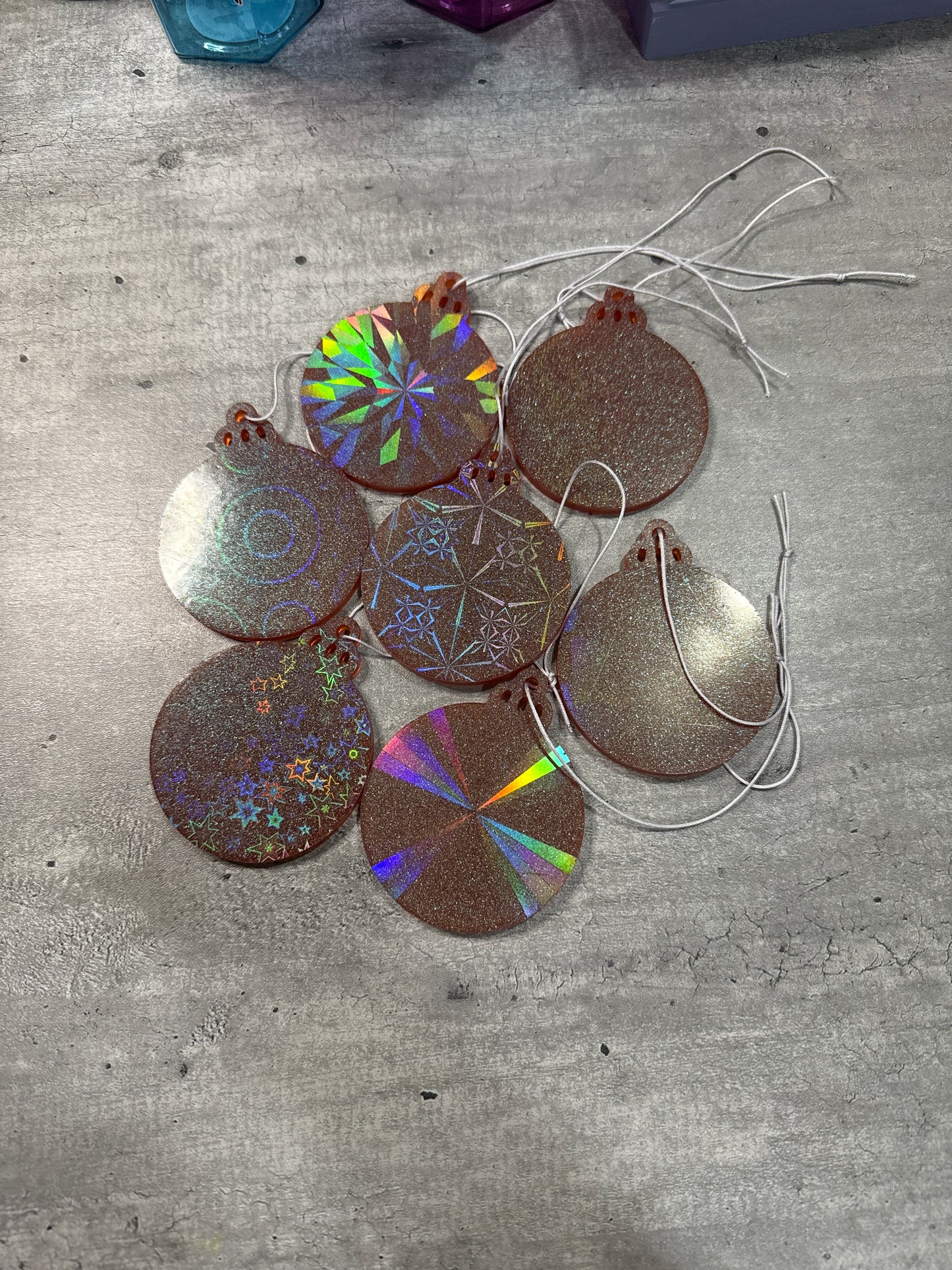 Holographic Christmas Ornaments