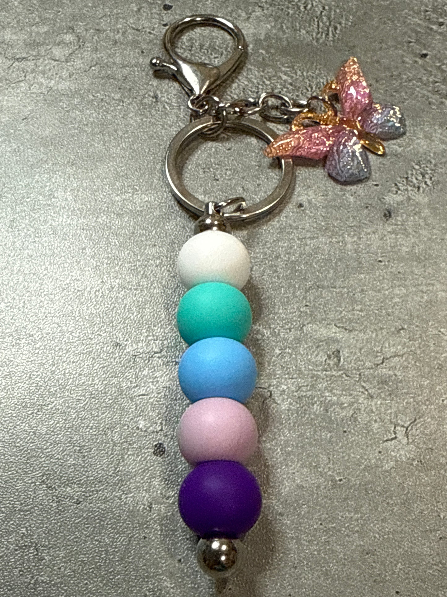Butterfly Beaded Bag Charm and Keychain