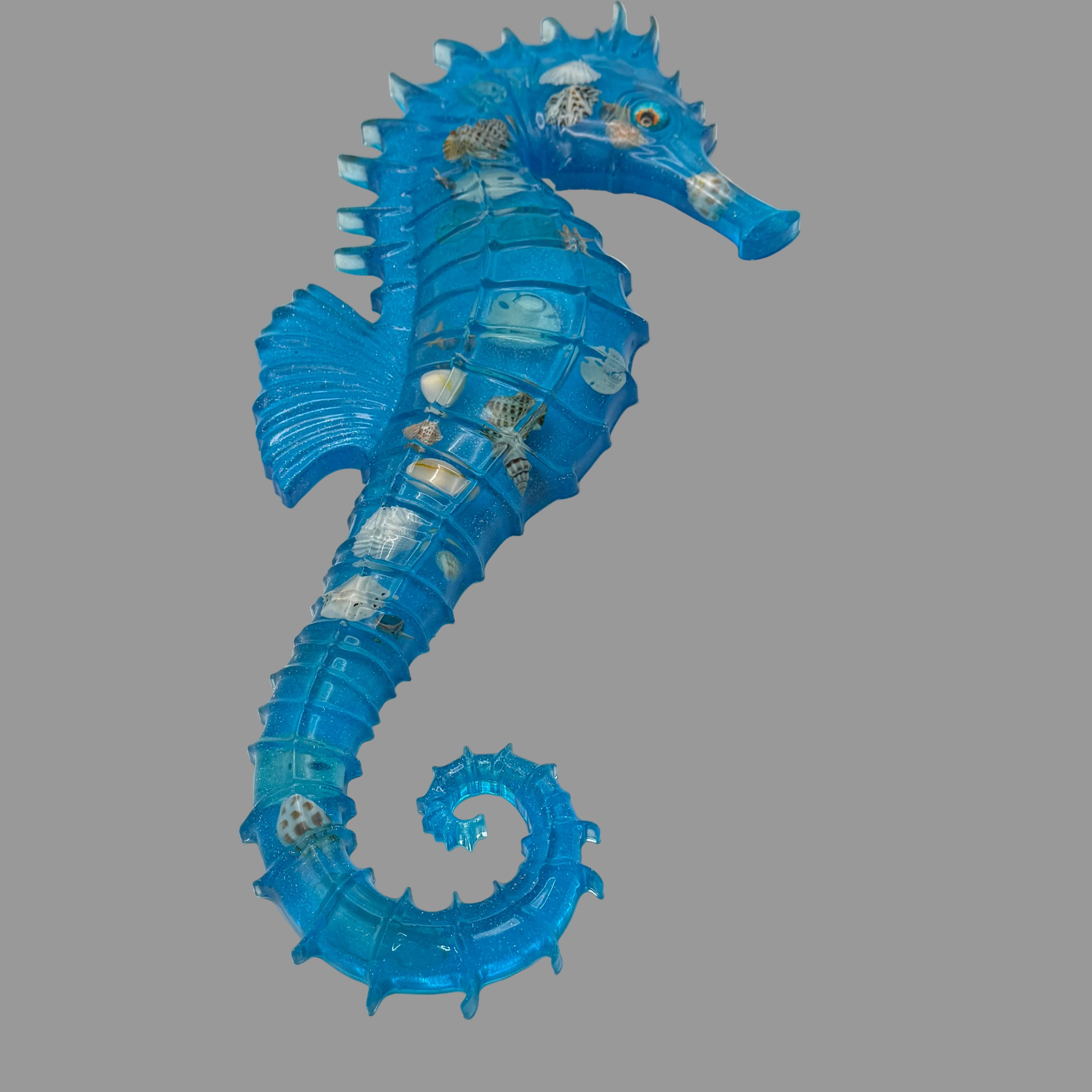 Resin Seahorse Wall Art - Coastal