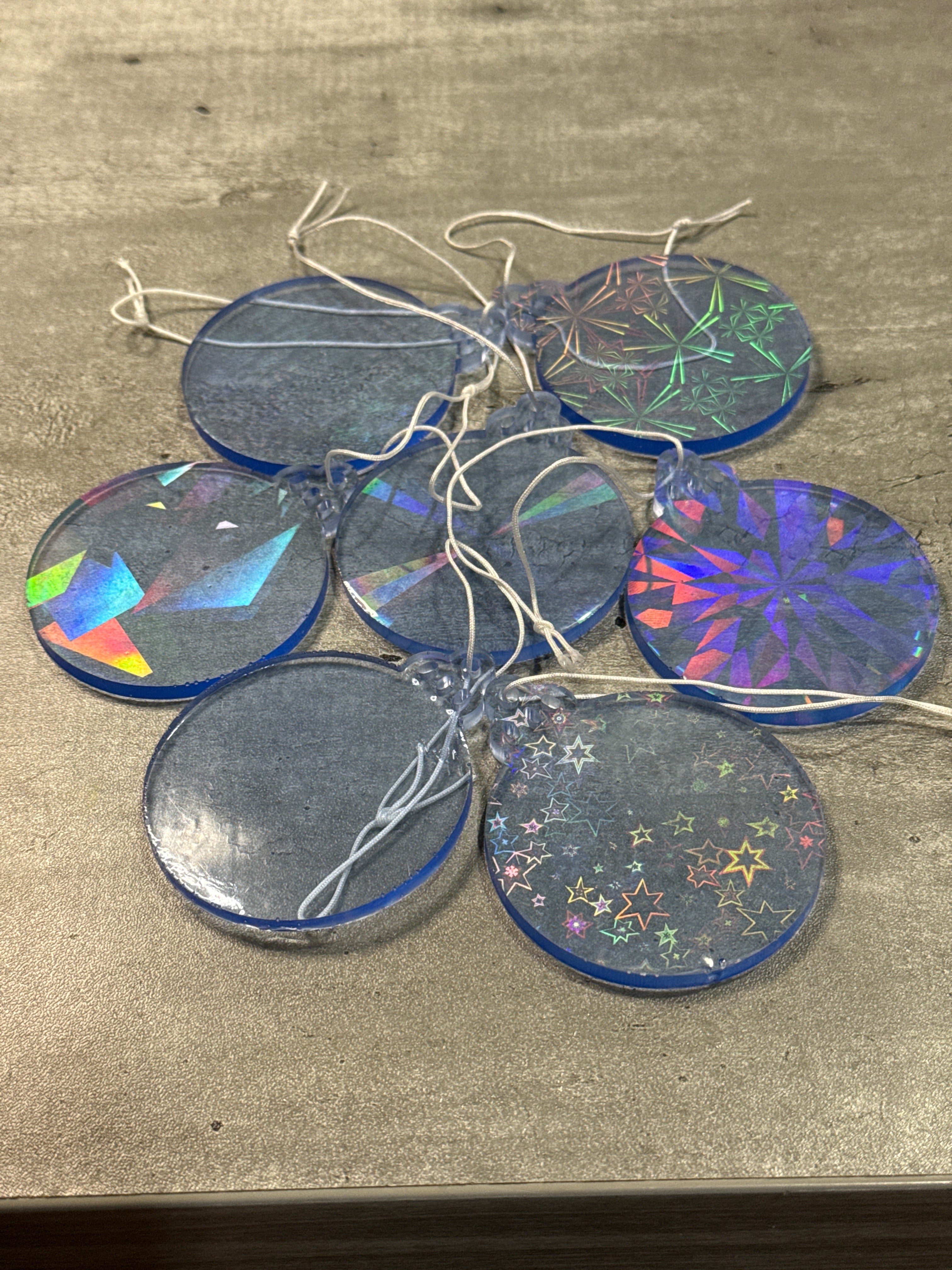 Holographic Christmas Ornaments