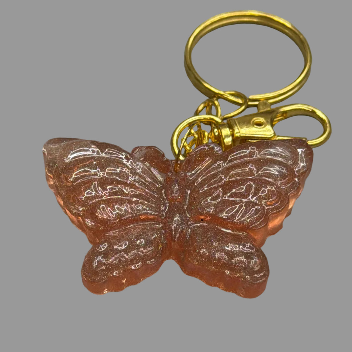 Resin Butterfly Keychain and Bag Charm (Holographic)