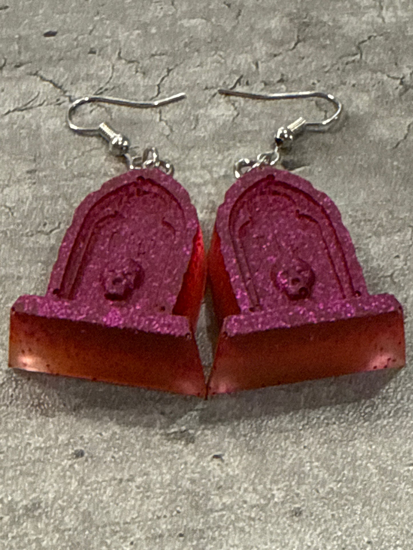 Glow-in-the-dark Headstone Earrings