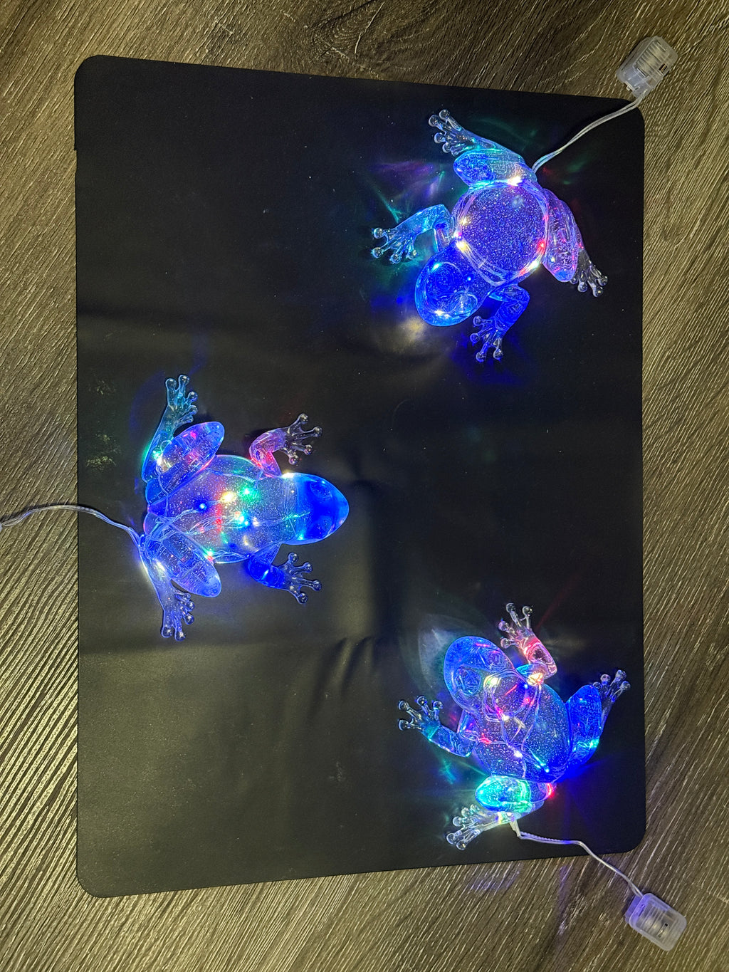 Frog Figurine with Fairy Lights