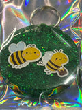 Glitter Cute Honey Bee Keychains