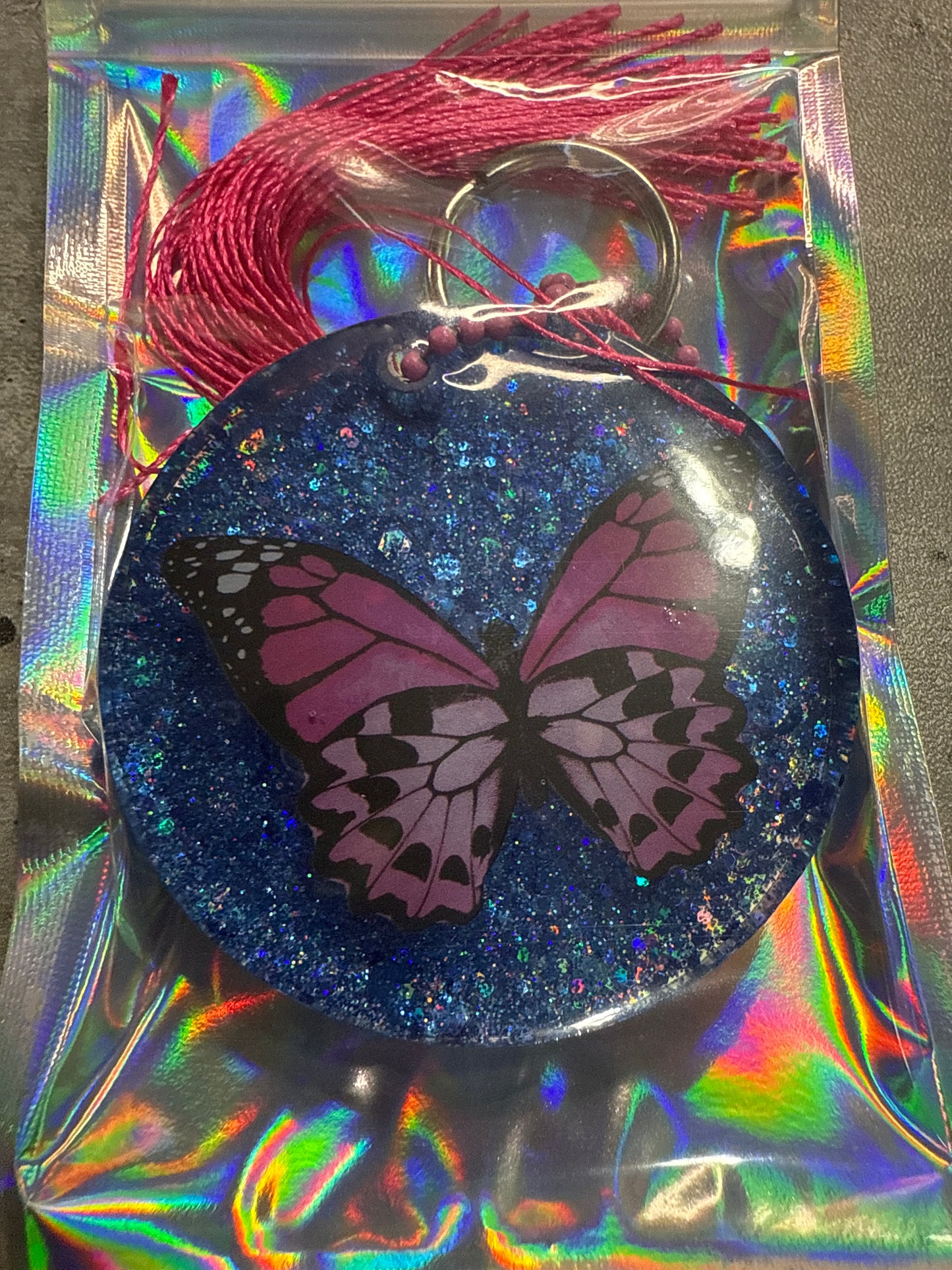 Butterfly Keychain with Tassel