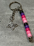 Butterfly Beaded Keychain