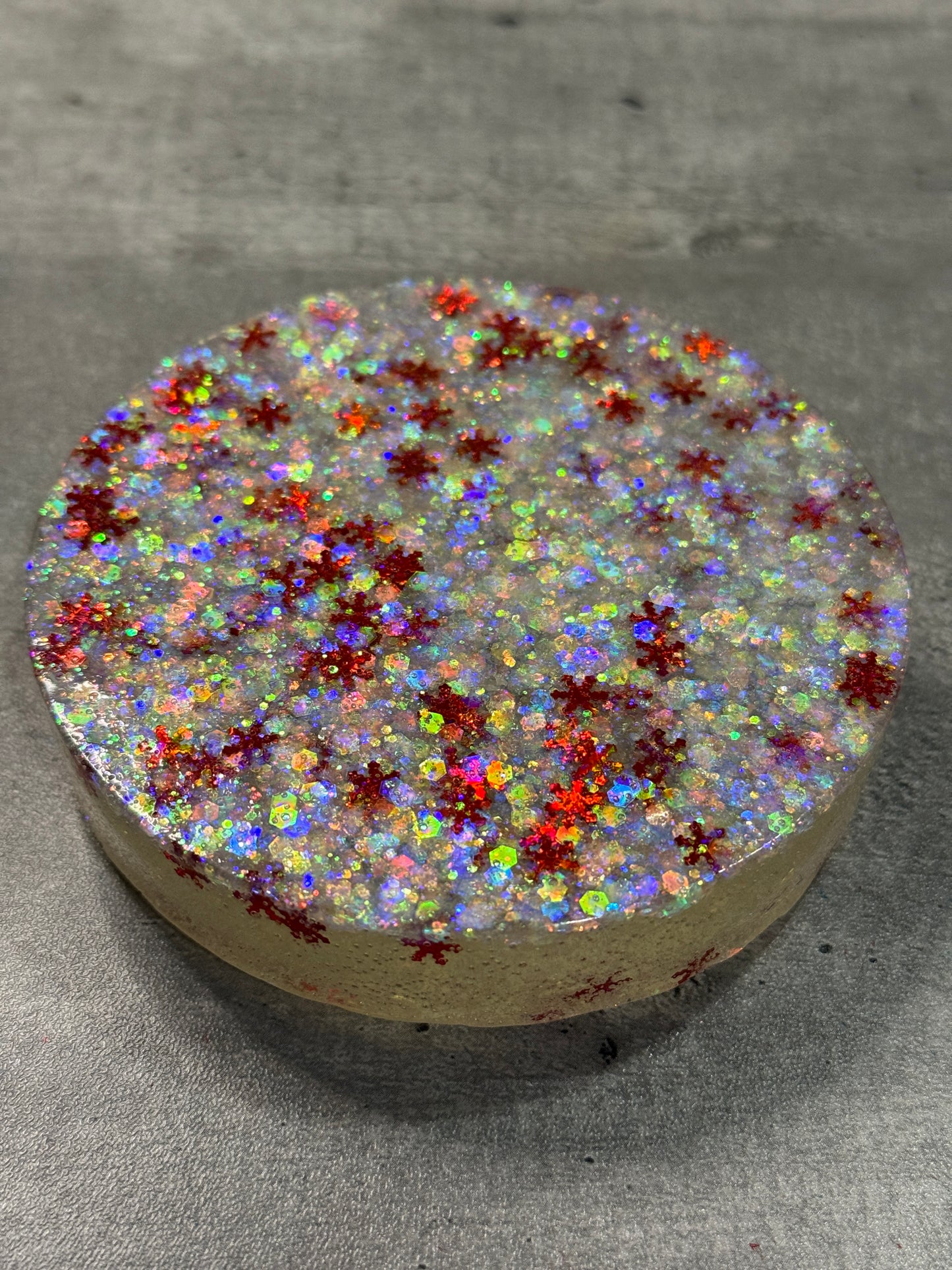 Christmas Coaster with Snowflakes