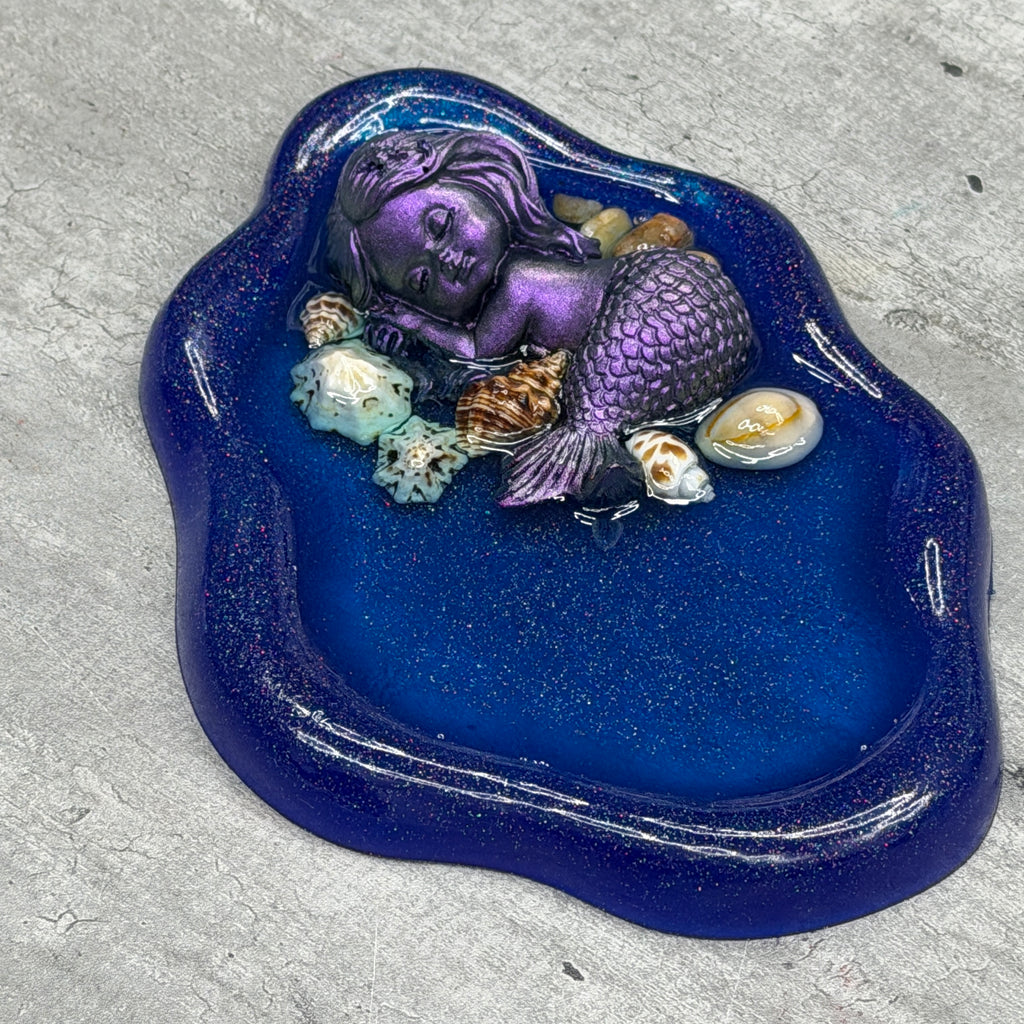 Midnight Mermaid Dream Tray Handmade Resin Dish