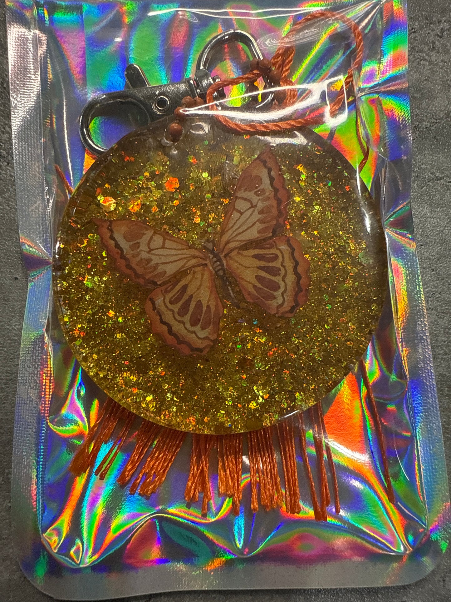 Butterfly Keychain with Tassel