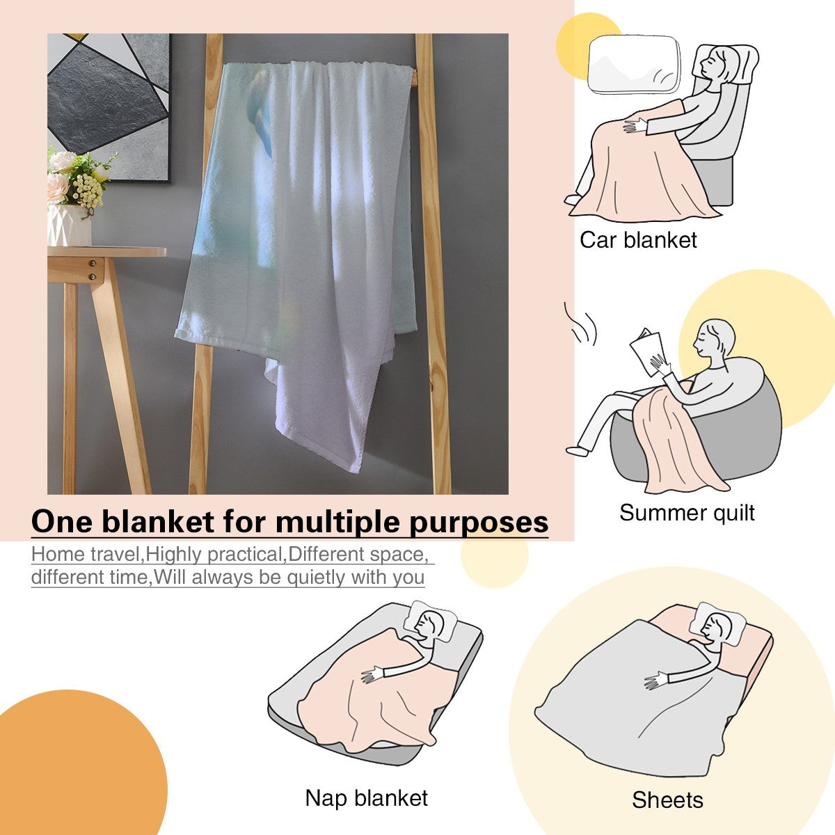 Personalized Kawaii Seal Blanket | Custom Name | Cute Seal Throw