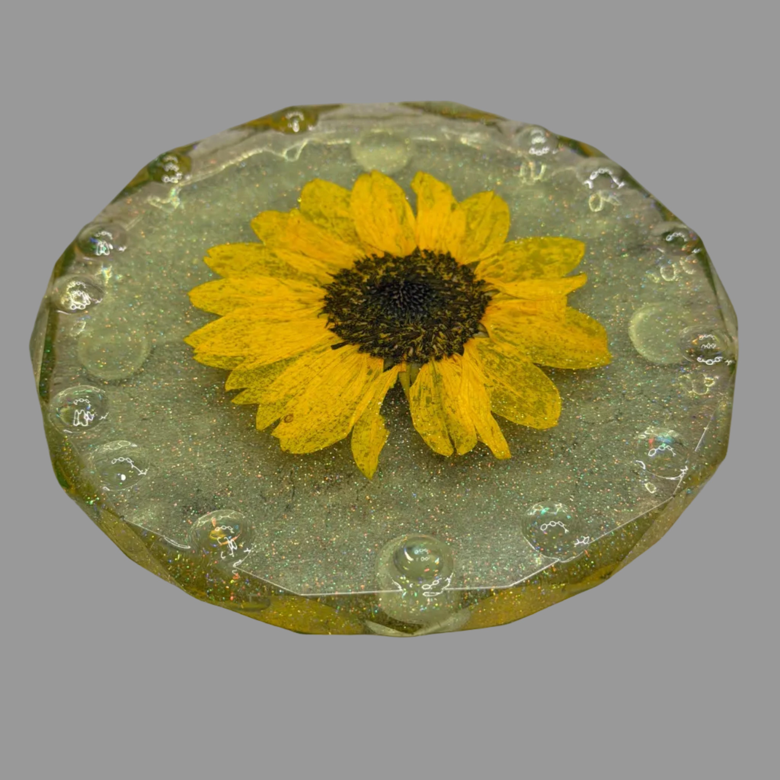 Resin Sunflower Coaster