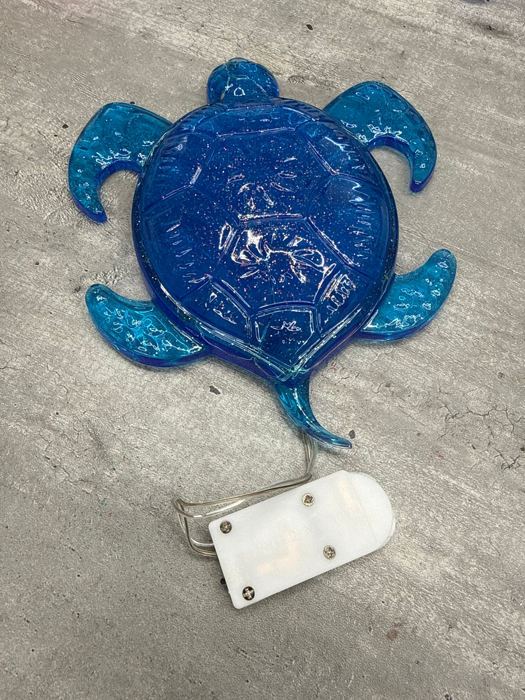 Turtle Figurine - Flat w/ Fairy Lights