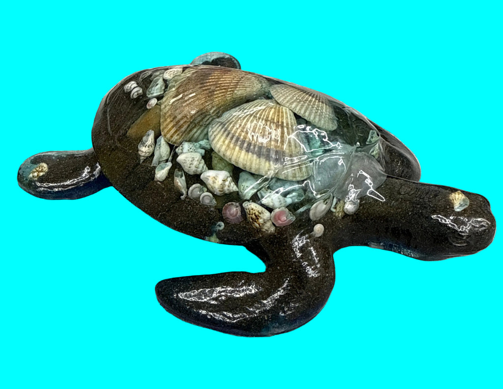 Turtle Figurine with Seashells