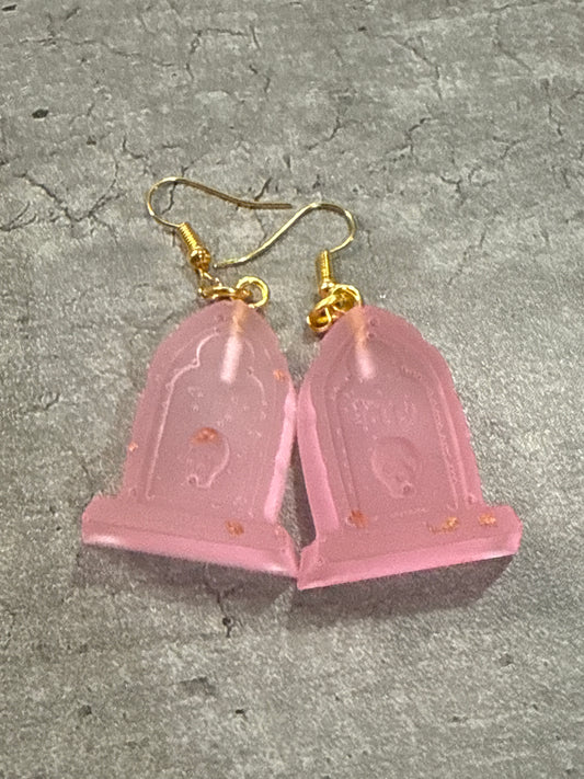 Glow-in-the-dark Headstone Earrings