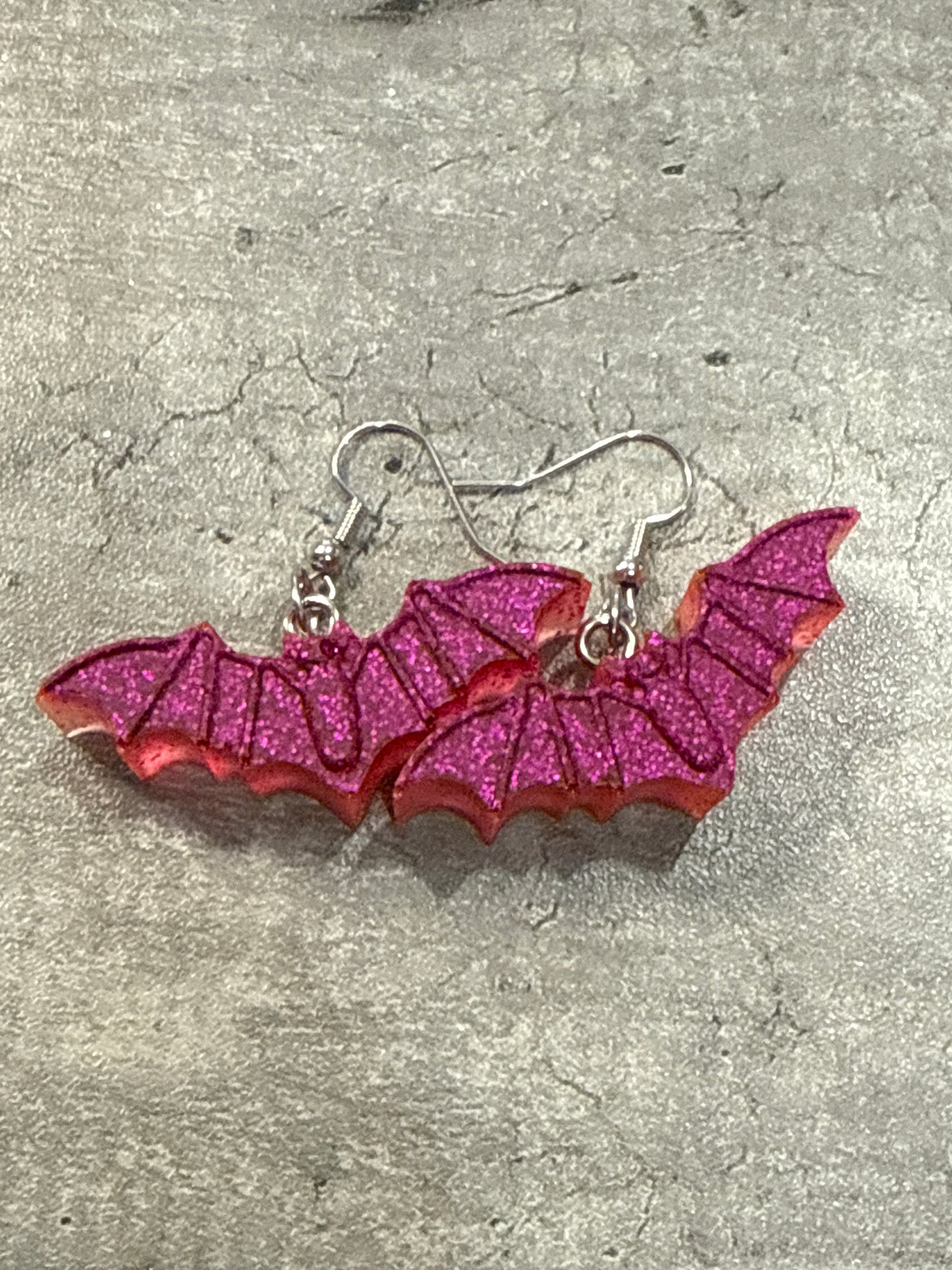 Glow-in-the-dark Bat Earrings