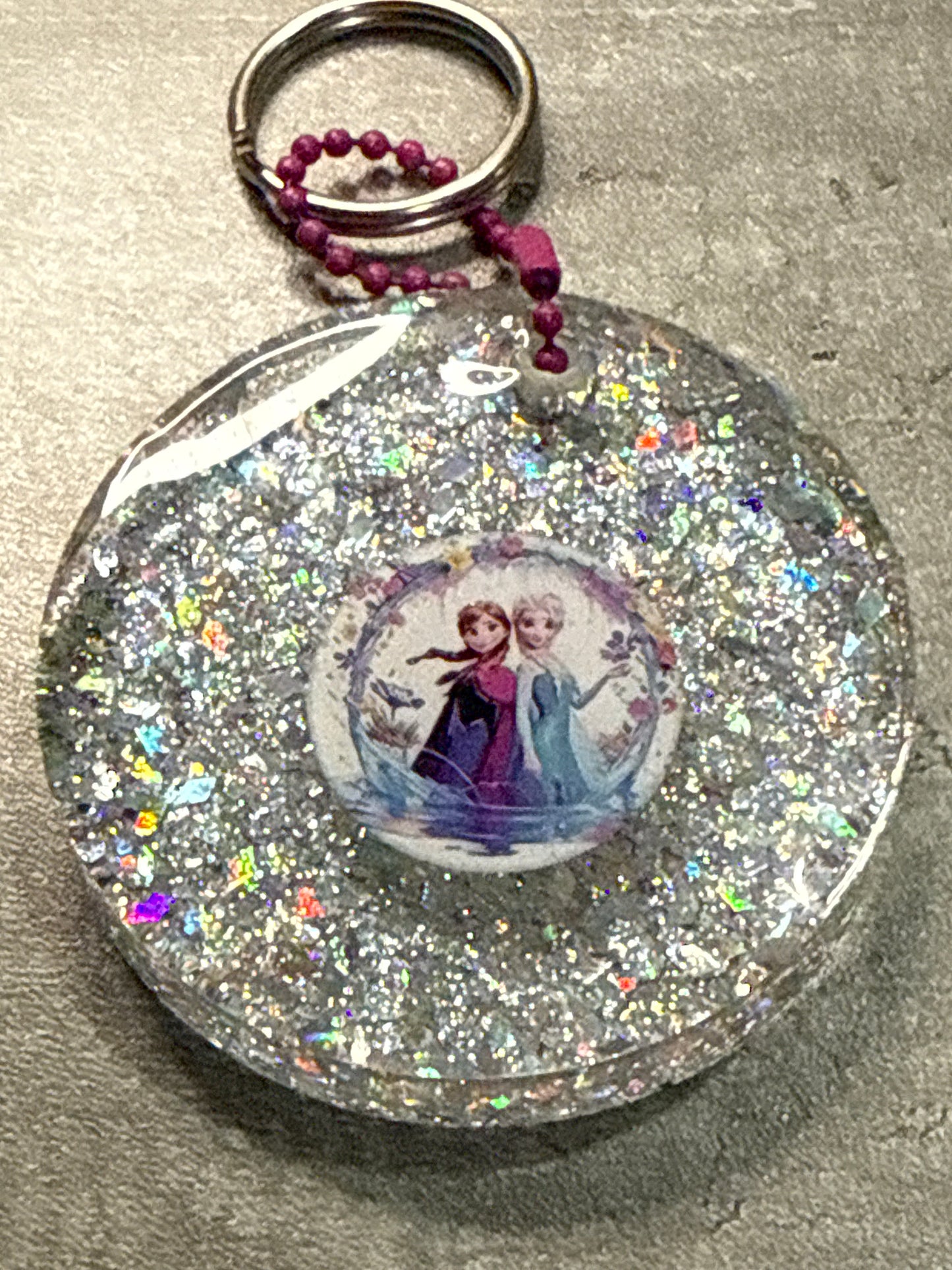 Glitter Disney Keychains