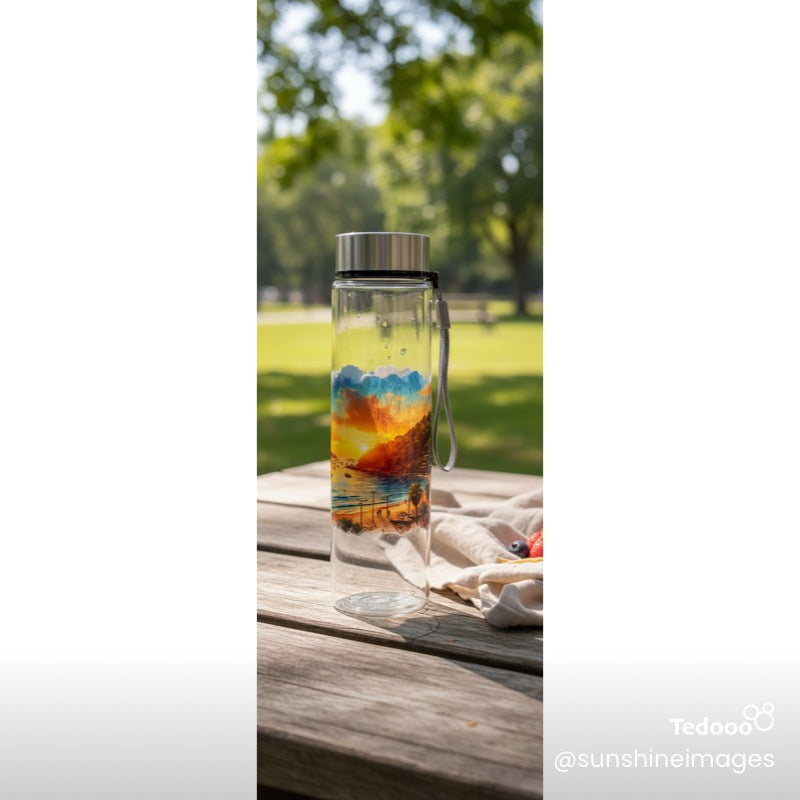 18 oz water bottle - UV DTF wrapped