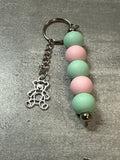 Baby Bear Beaded Keychain
