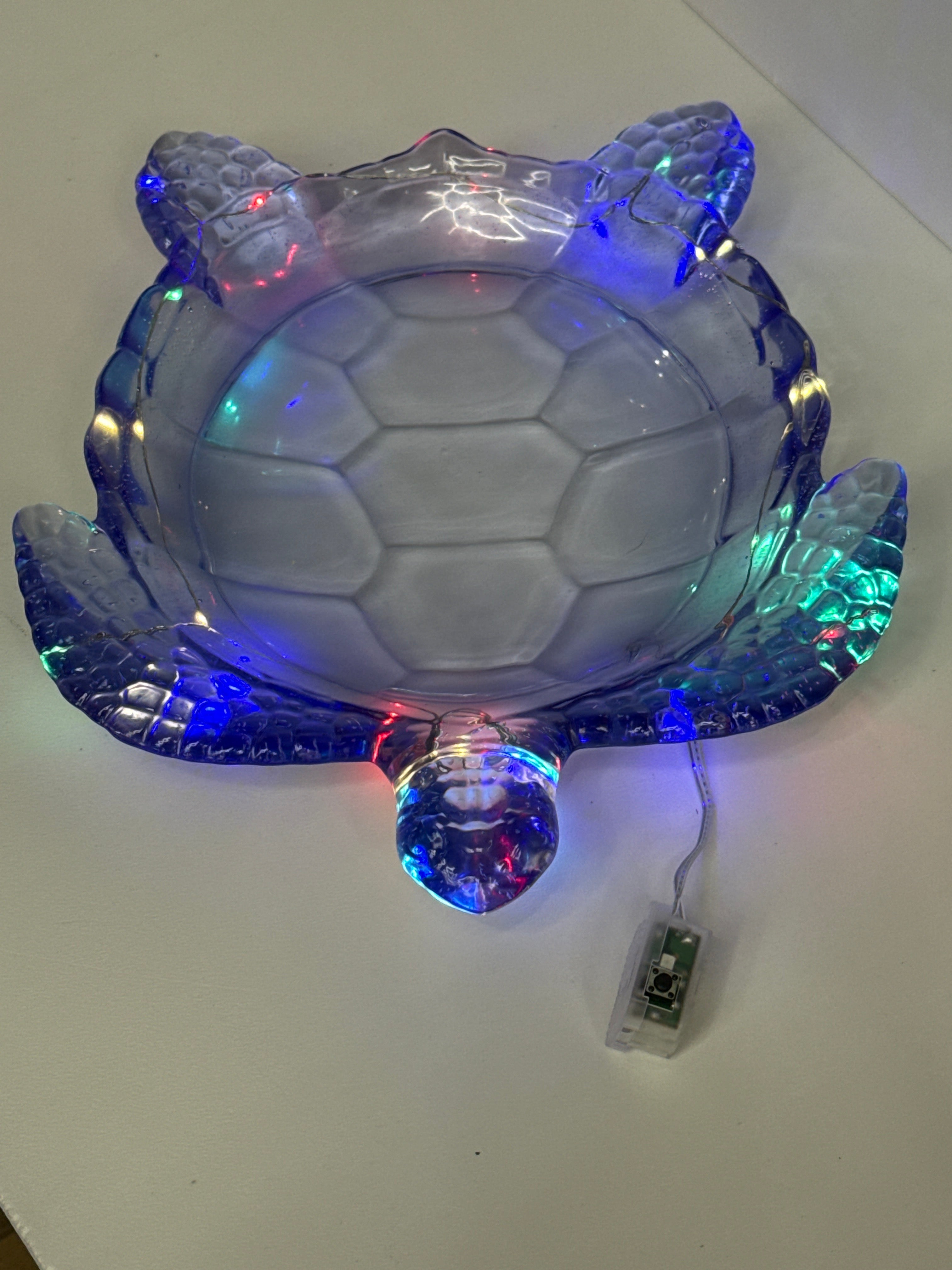 Turtle Dish with Fairy LED Lights