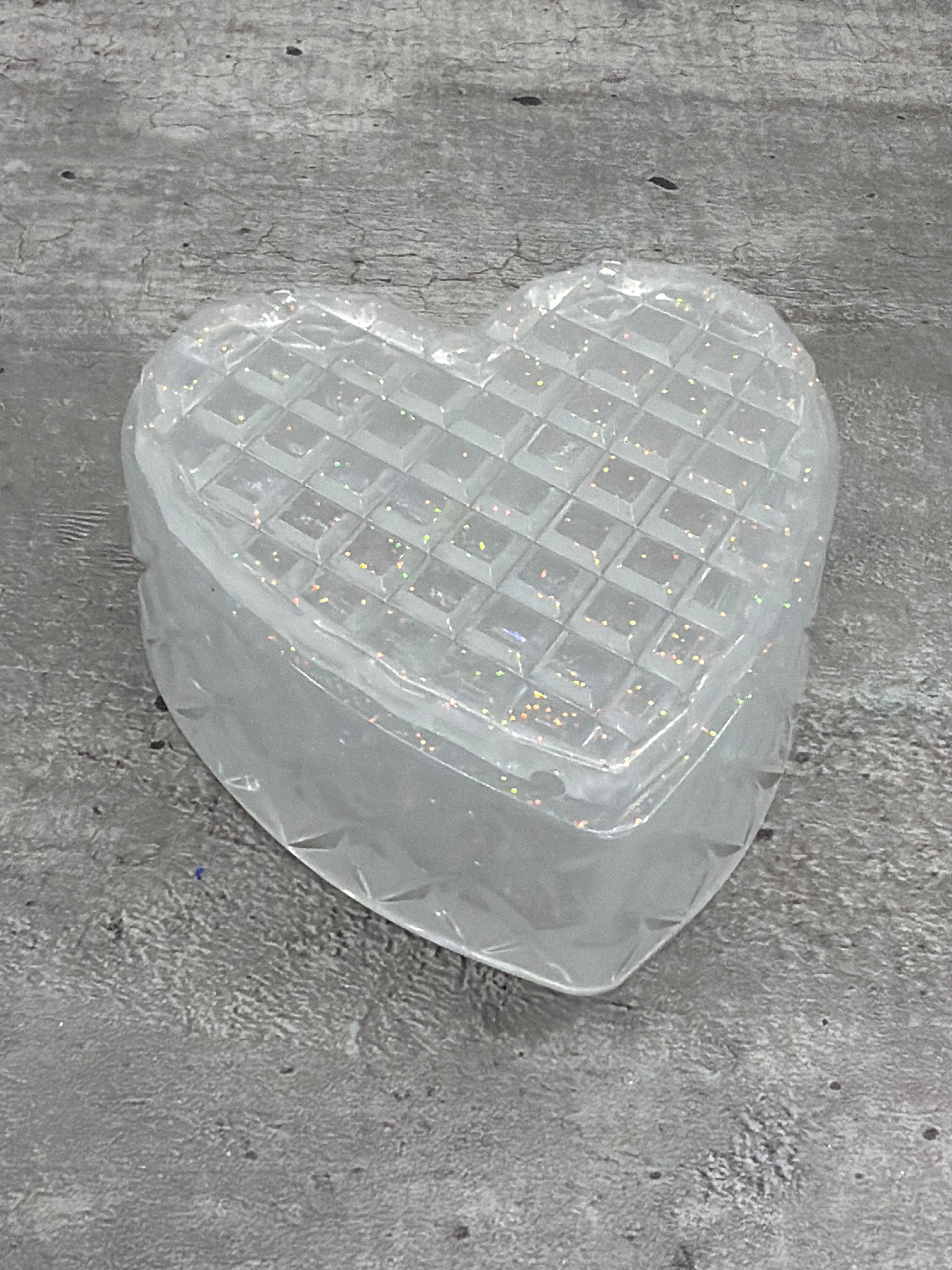 Diamond Heart Trinket Dish with Lid