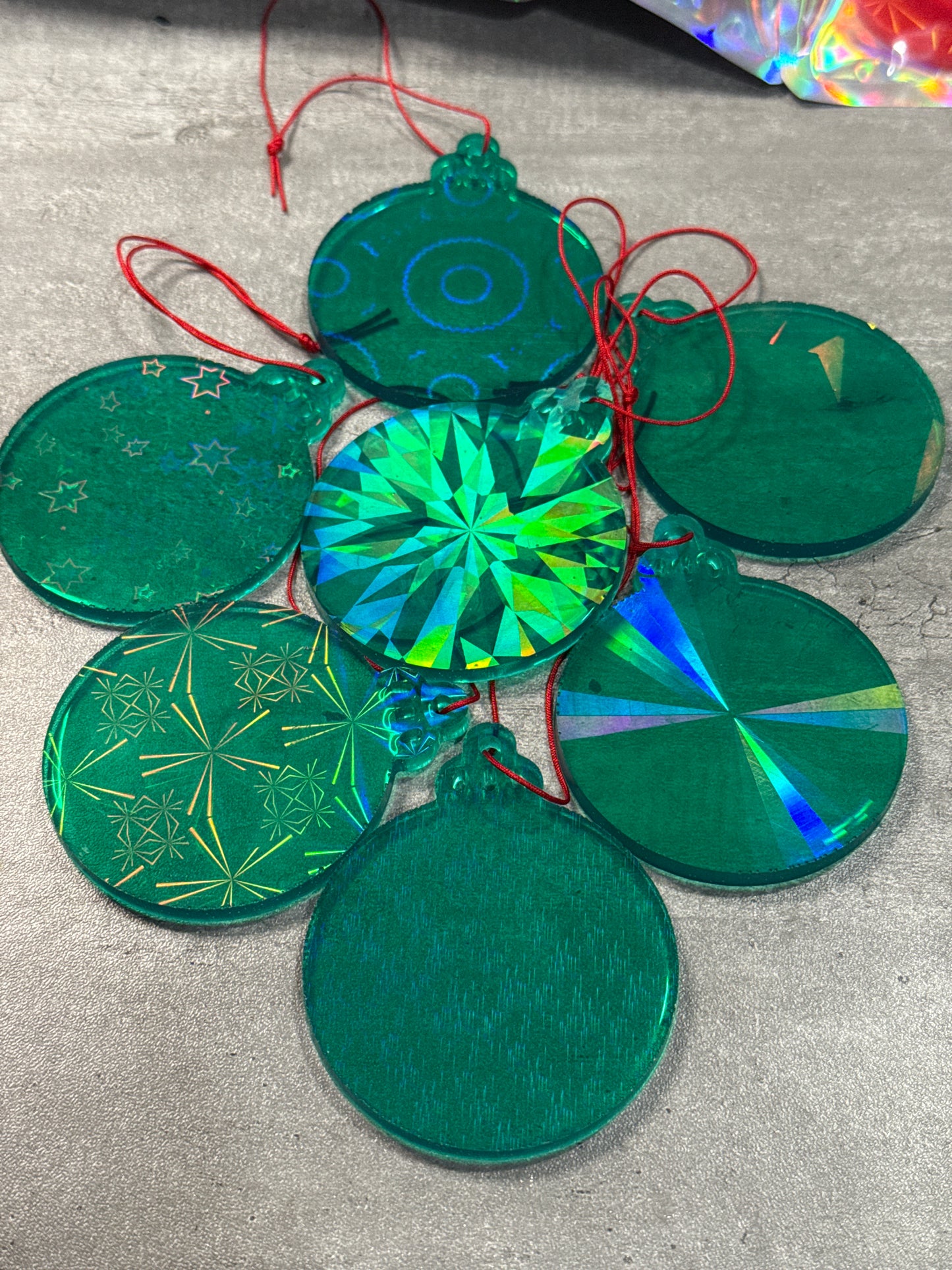 Holographic Christmas Ornaments