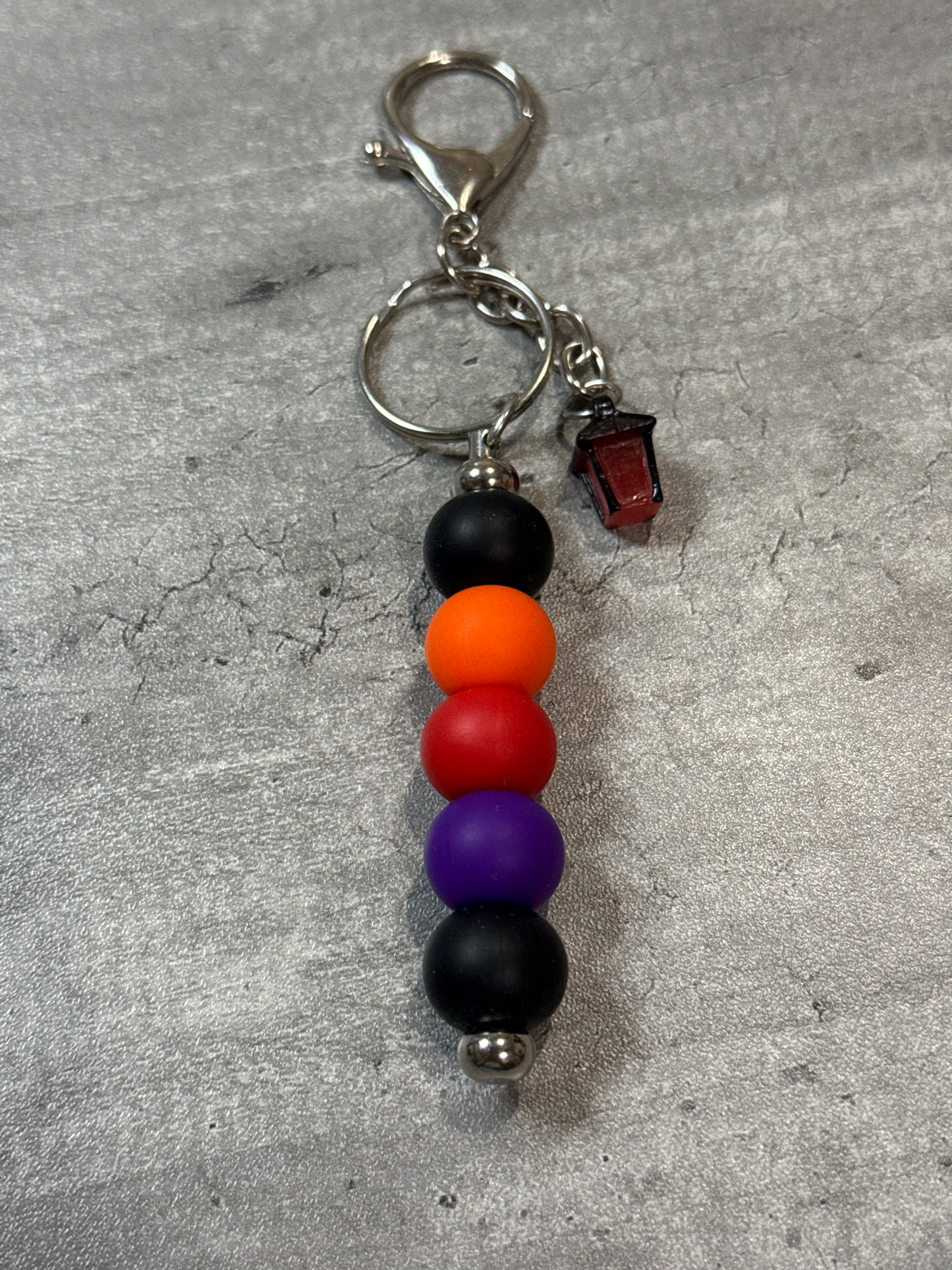 Lantern Beaded Bag Charm and Keychain
