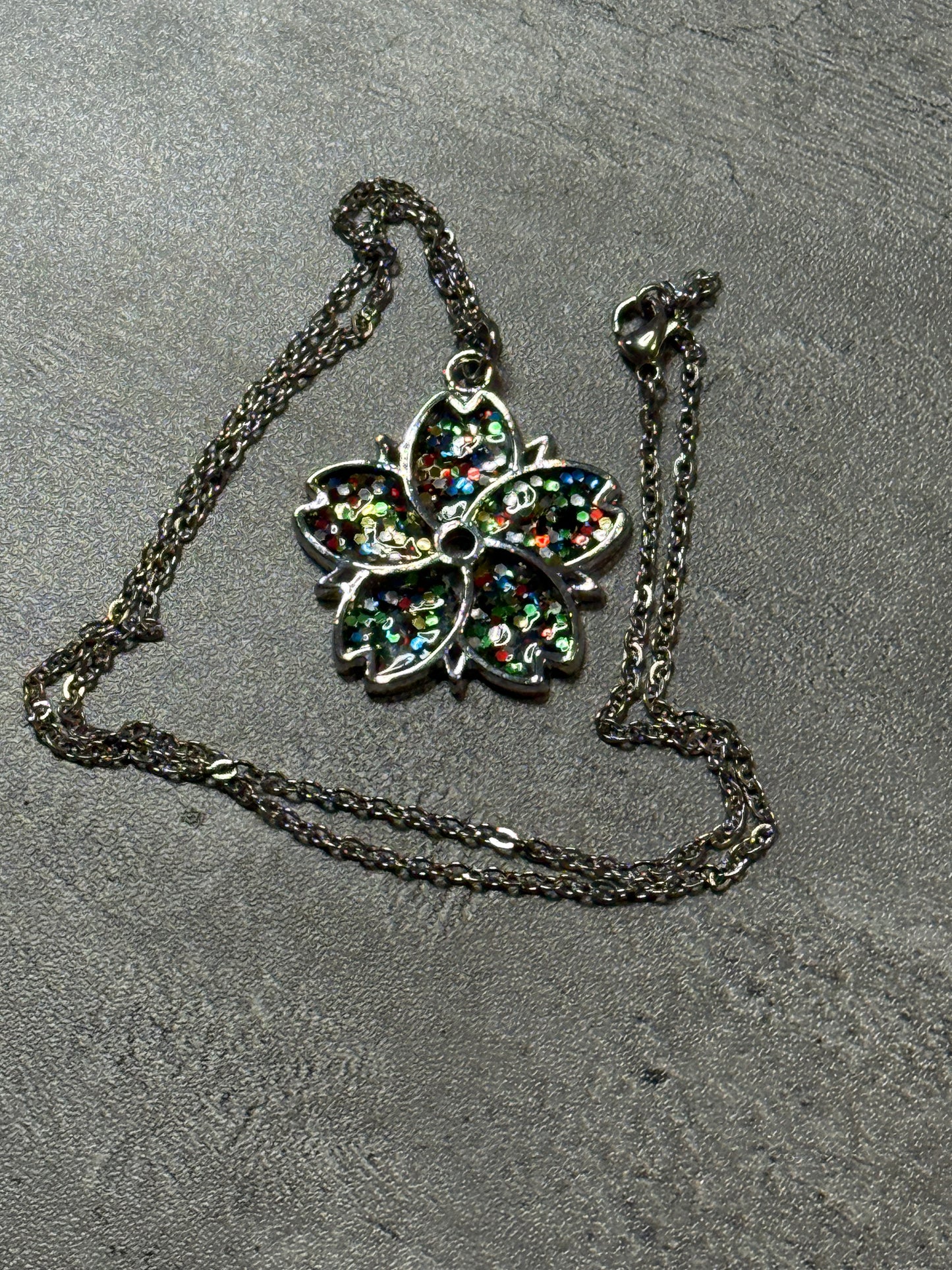 Sakura Bloom Pendant Necklace - Multicolored series