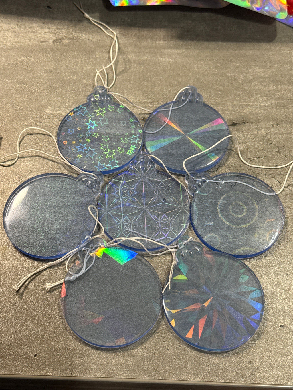 Holographic Christmas Ornaments