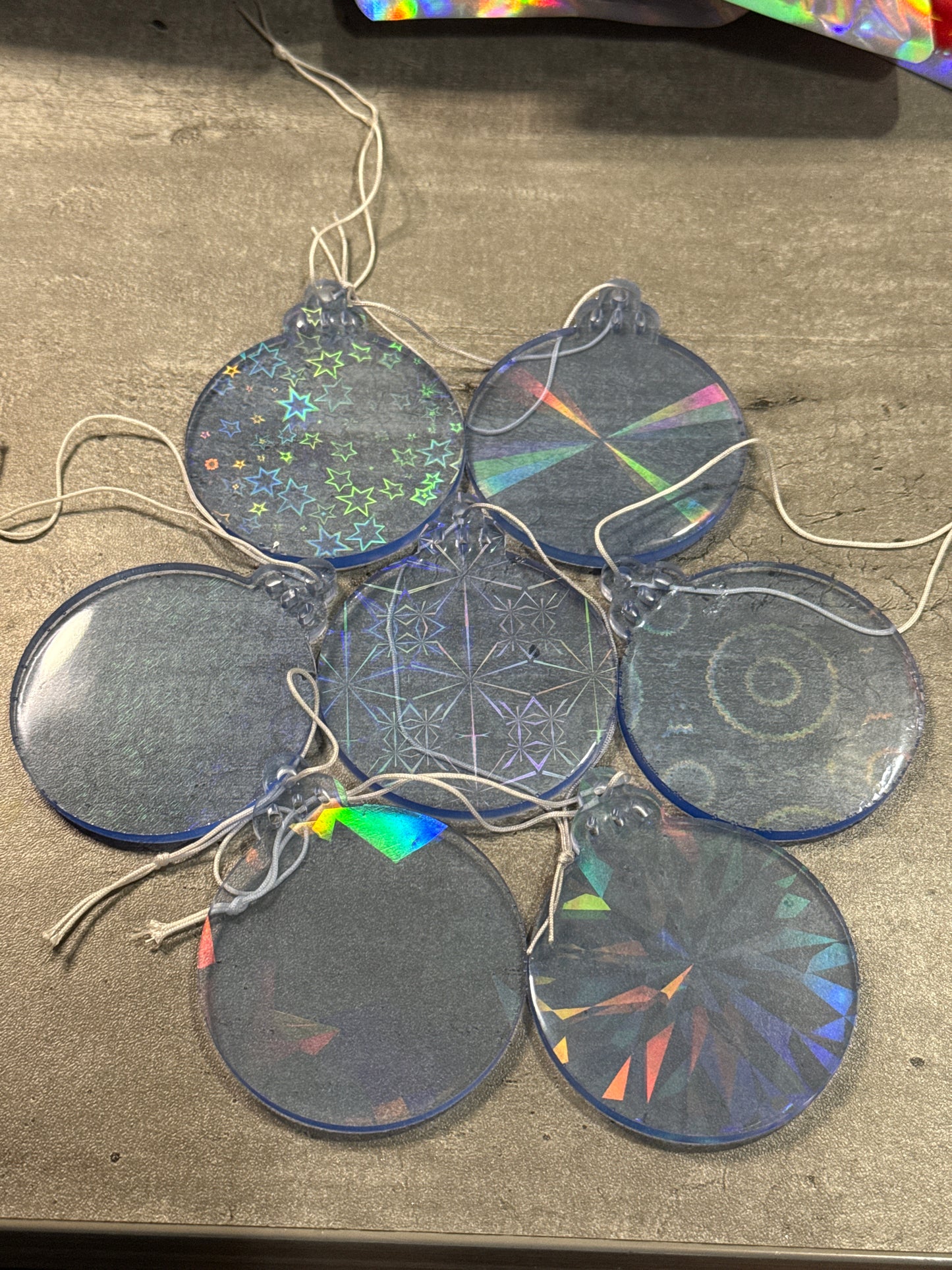 Holographic Christmas Ornaments