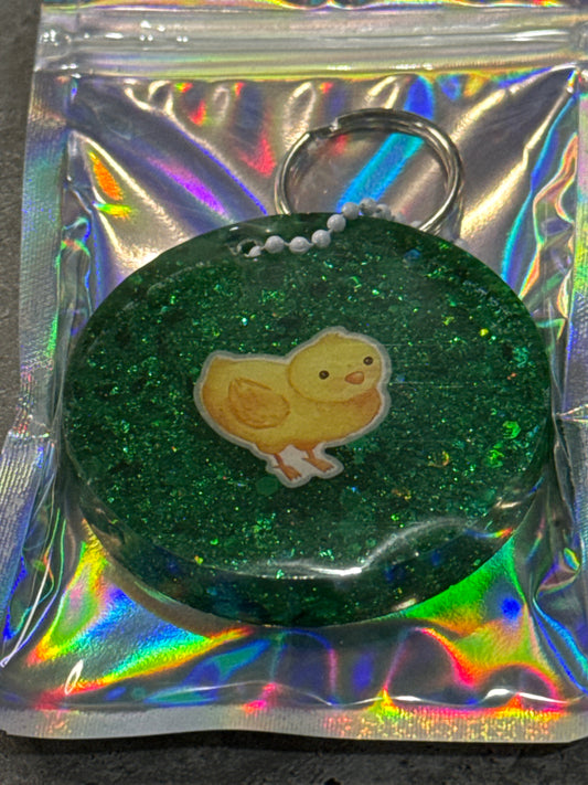 Glitter Farm Animals Keychains
